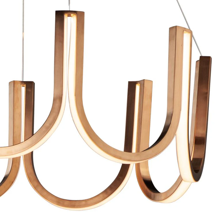 ET2 You 26 1/4" Wide Brushed Champagne LED Pendant Light - Image 3