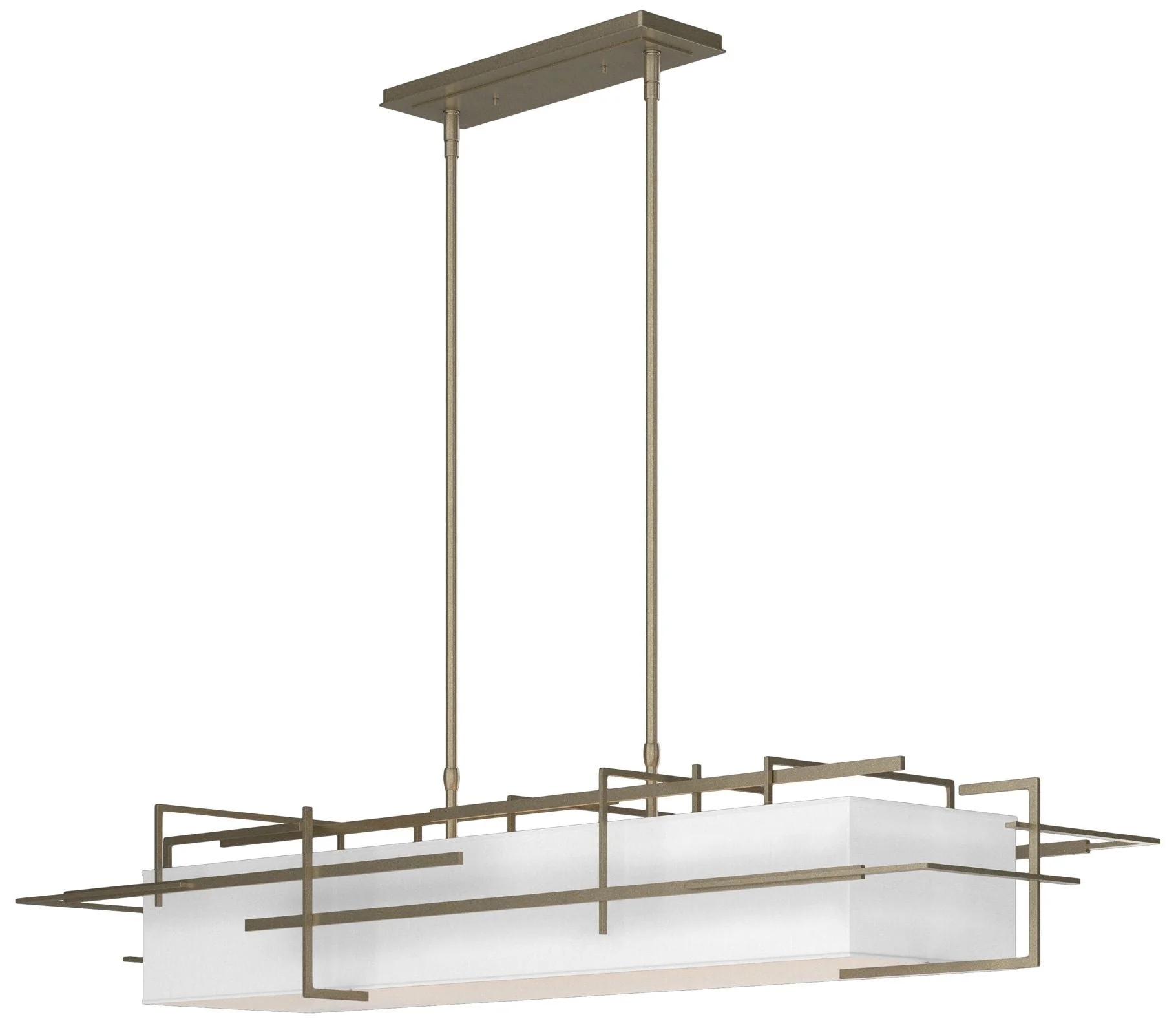 Etch 54" Soft Gold Long Pendant with Natural Anna Shade - Image 1