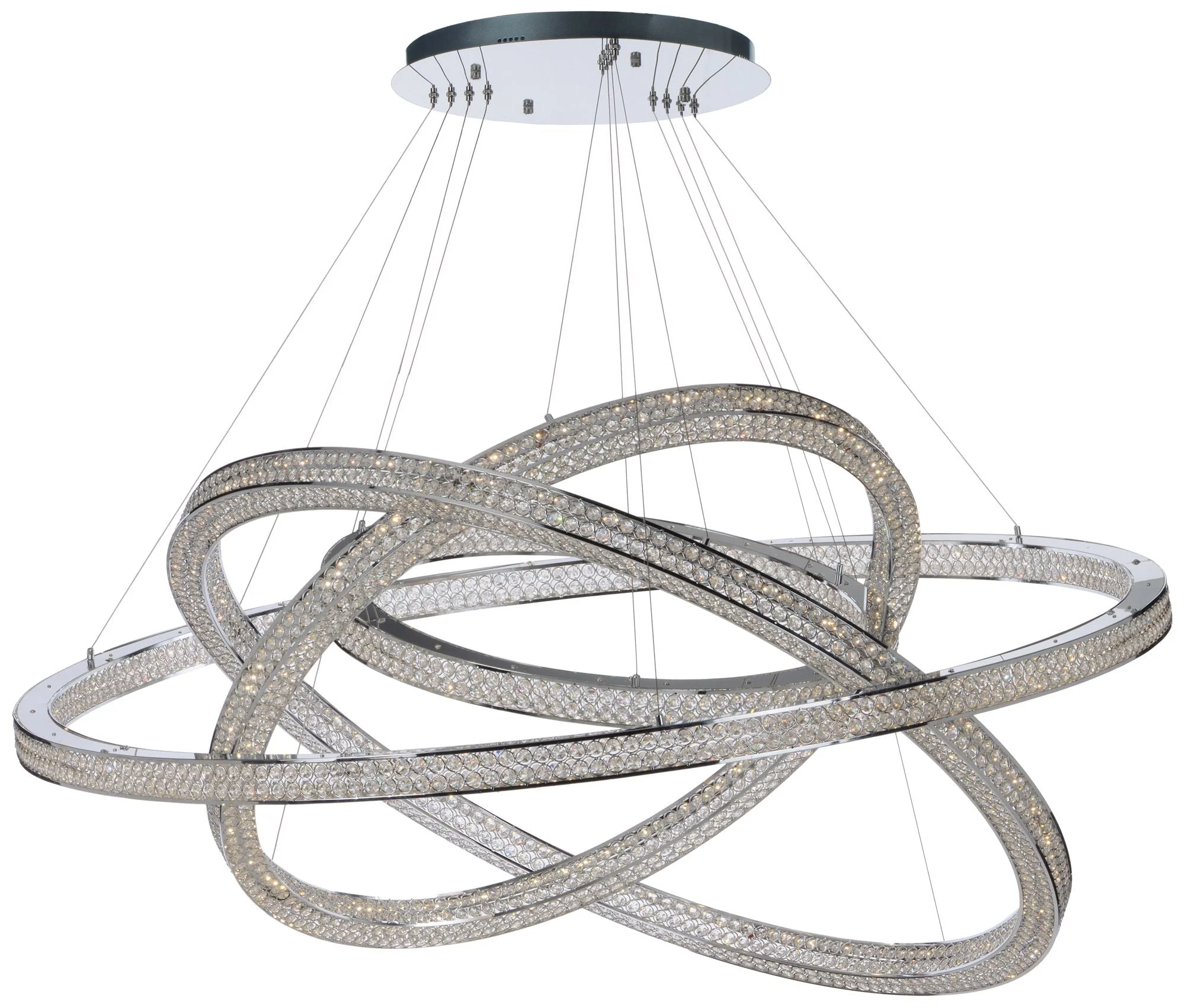 Eternity LED 1-Light 60" Wide Polished Chrome Pendant Light - Image 1