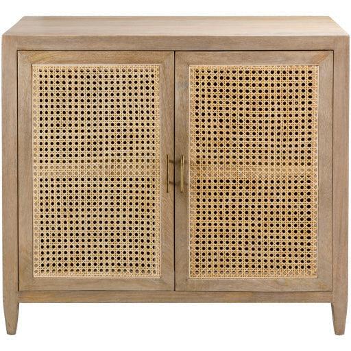 Surya Etewah Modern Natural Wood and Rattan Sideboard Cabinet ETW-001 - Image 2