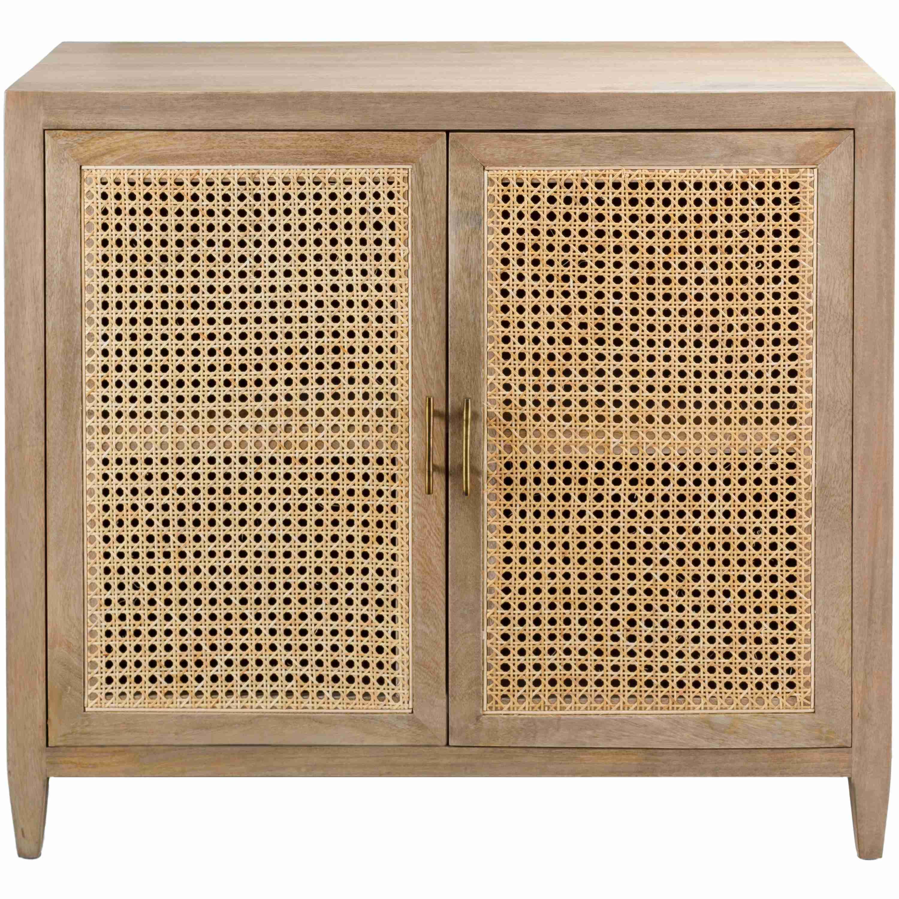 Surya Etewah Modern Natural Wood and Rattan Sideboard Cabinet ETW-001 - Image 1