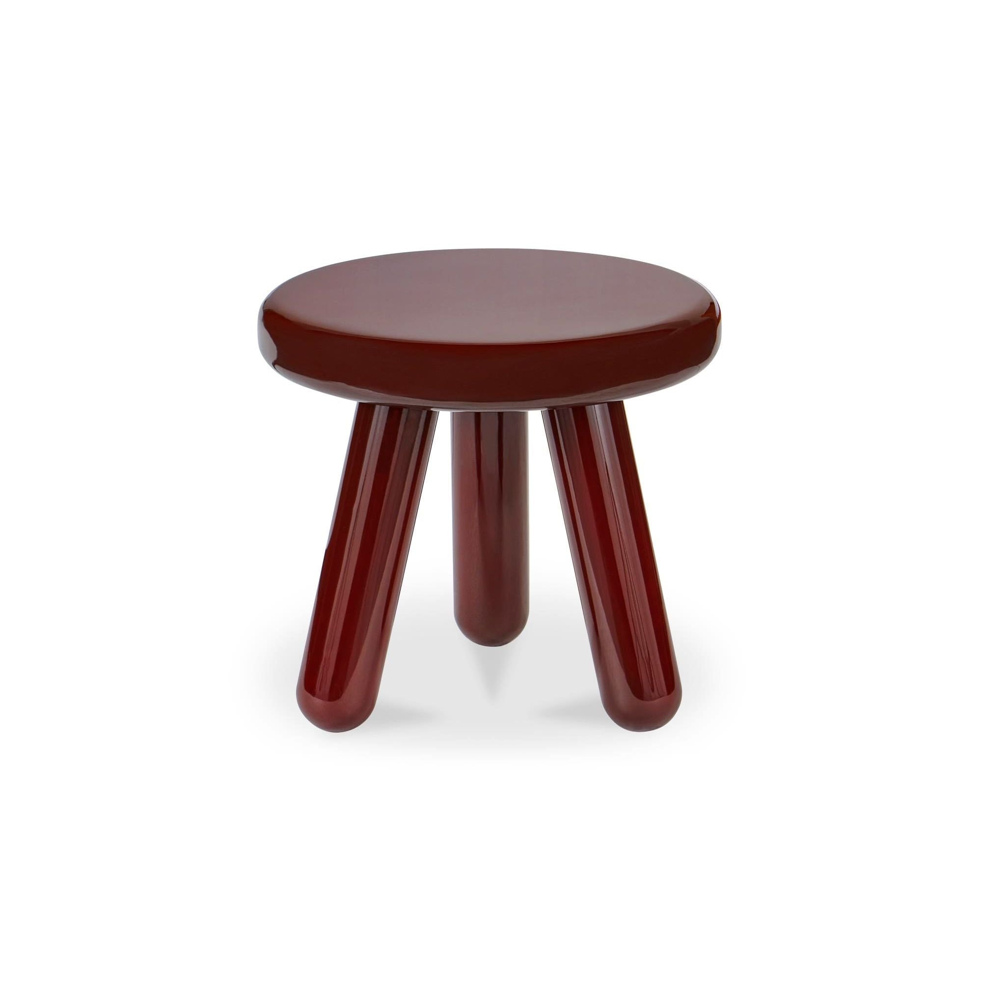 Moe's Home Collection Joy Deep Red Lacquer Accent Table - Image 1