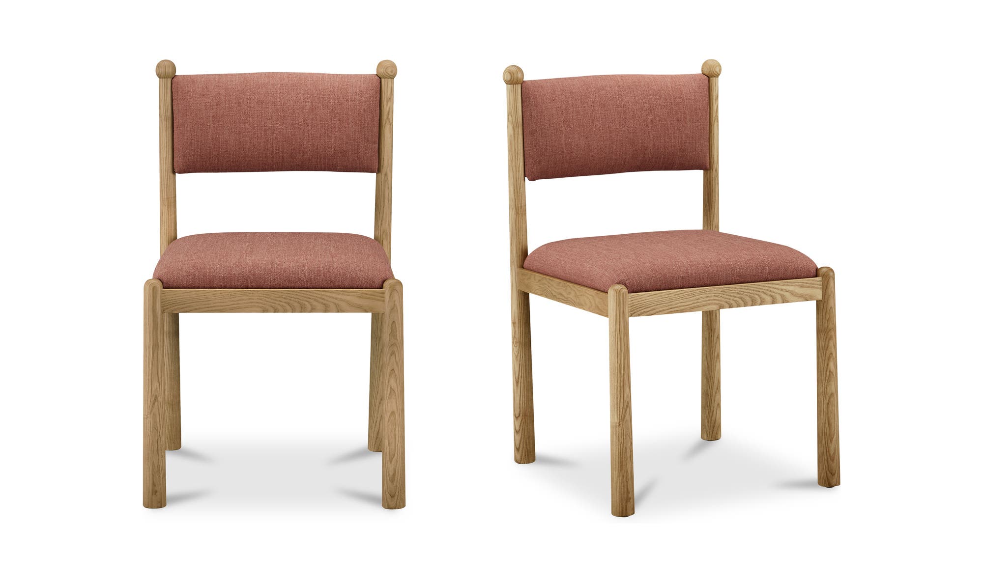 Moe's Home Villetta Dining Chair Deep Pink - Set Of Two - Image 1