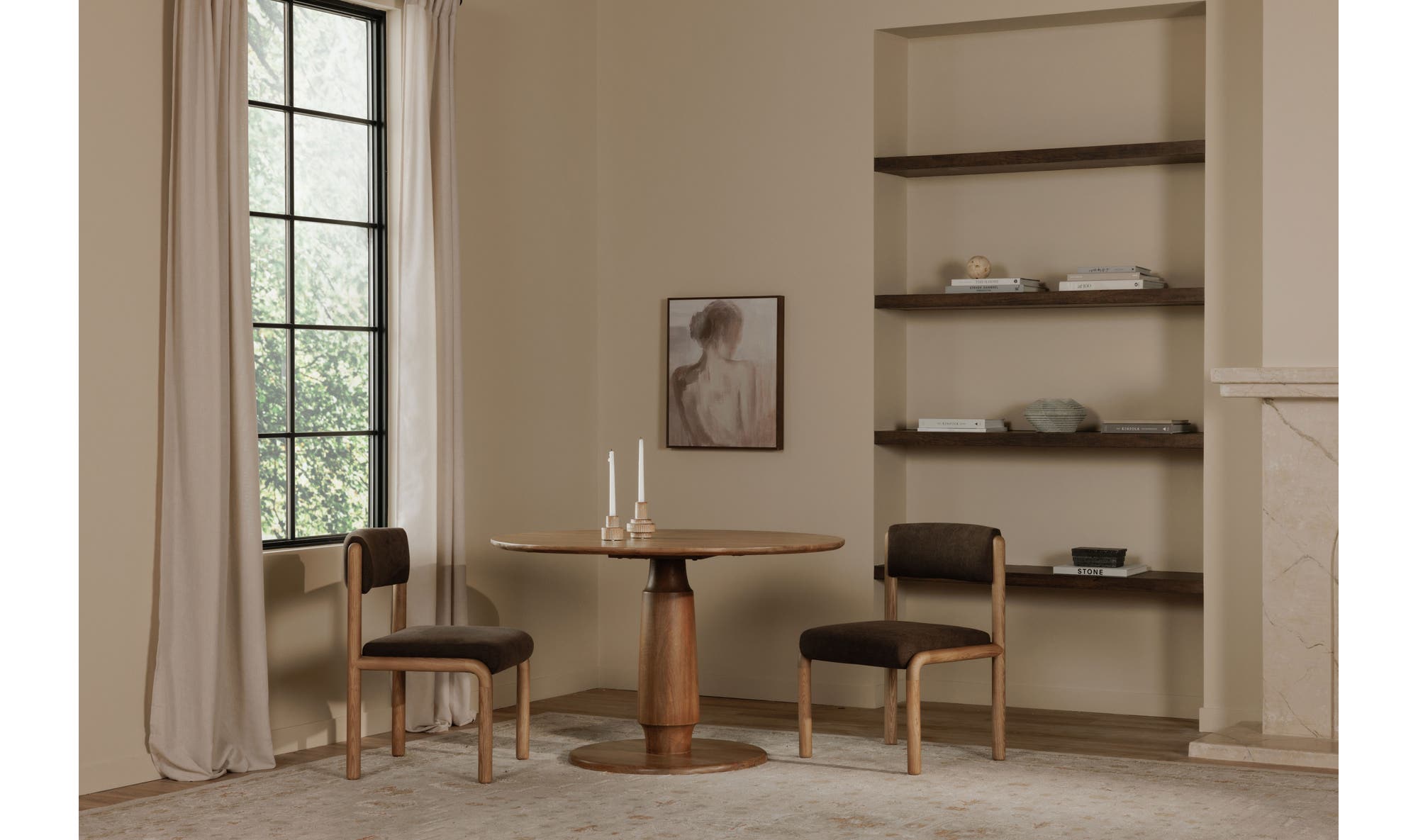 Moe's Home April Dining Chair Deep Brown-Set Of Two - Image 2