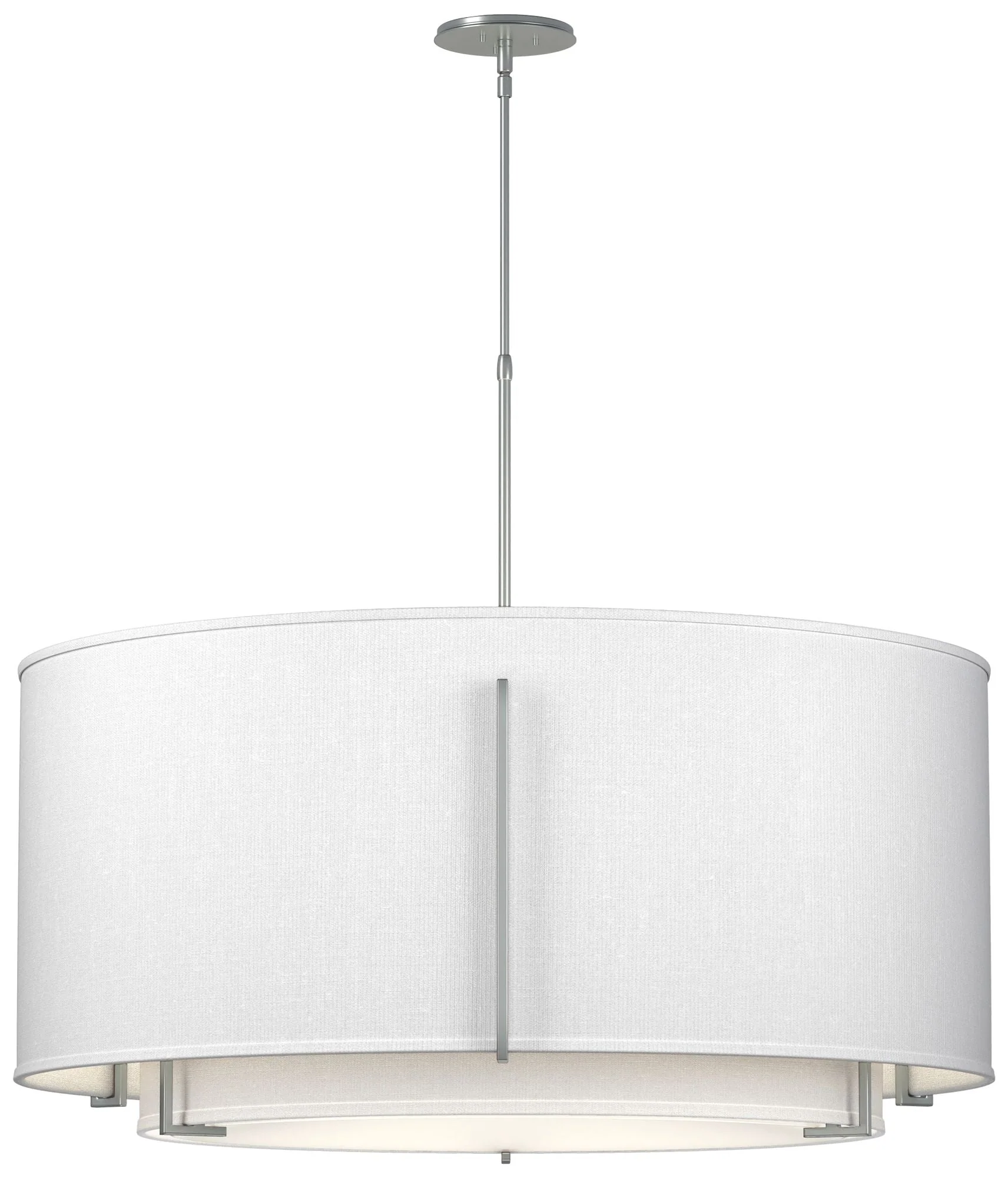 Exos 31.3"W Large Double Shade  Pendant w/ Anna & Anna Shade - Image 1