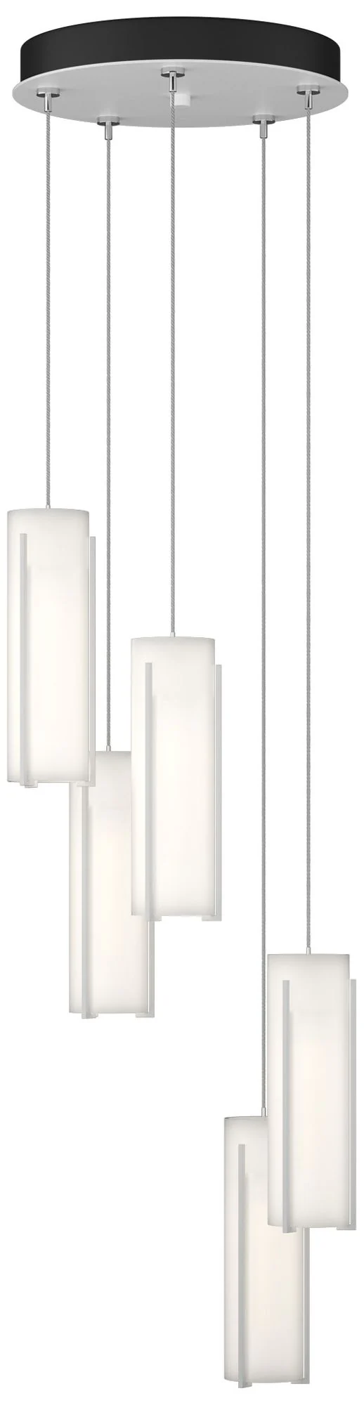 Exos Glass 5-Light 13.5" Wide White Long Pendant With Opal Glass Shade - Image 1