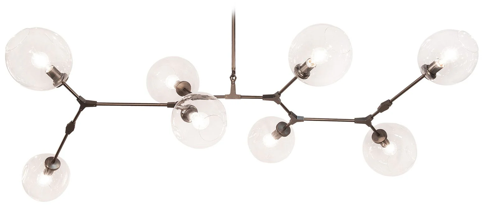Fairfax 82 1/4" Wide Dark Bronze 8-Light Linear Chandelier - Image 1