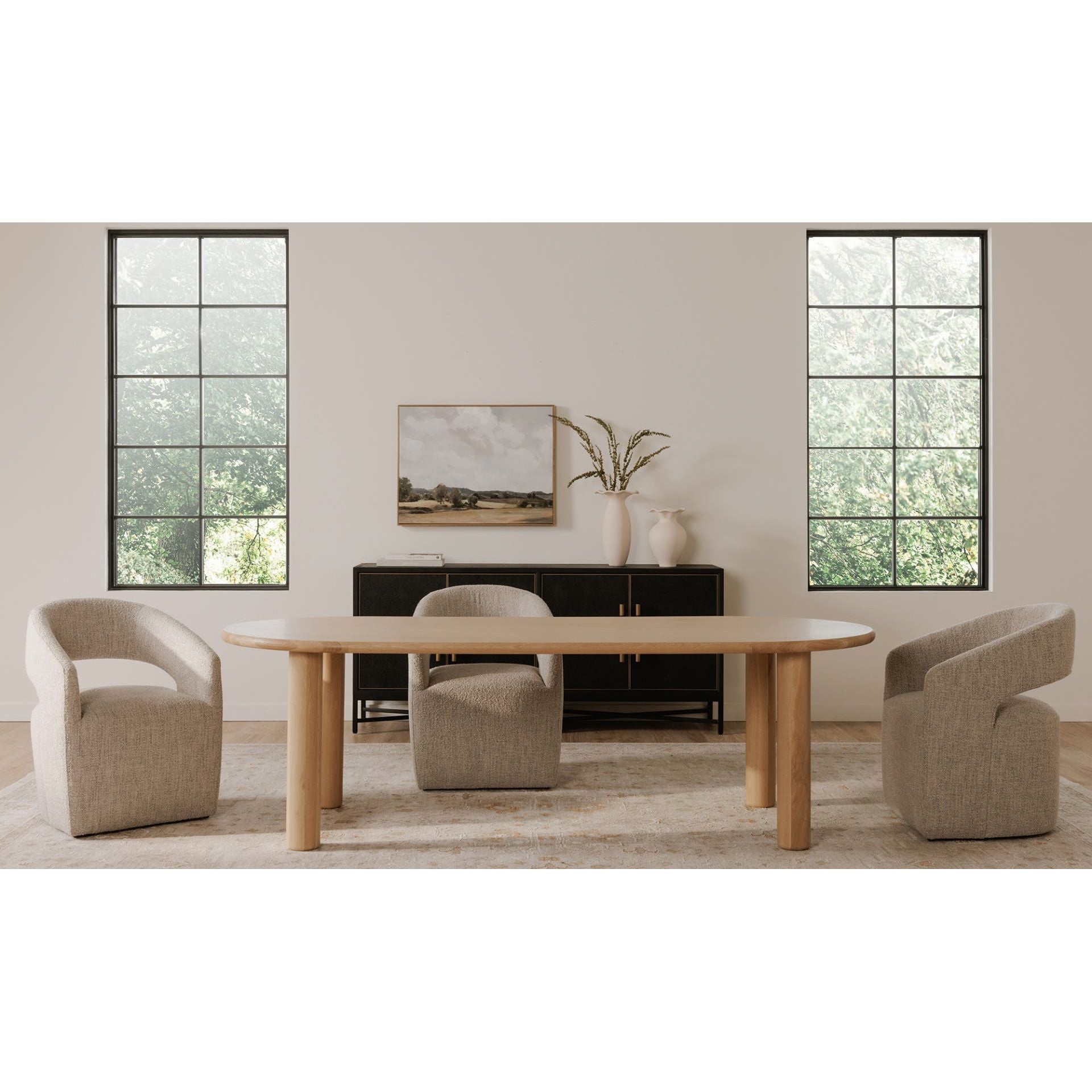 Moe's Home Milo Large Dining Table Oak - Image 2