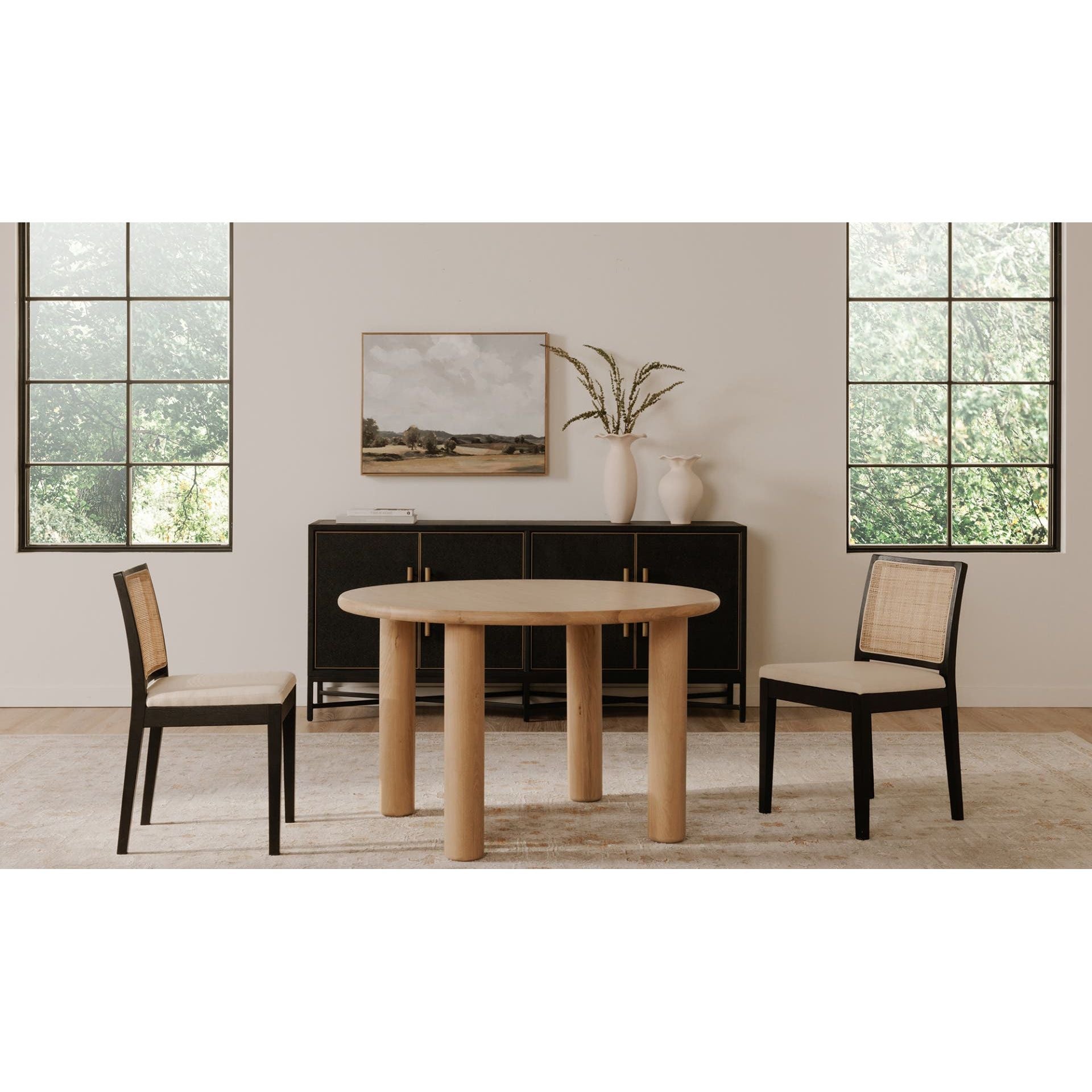 Moe's Home Milo Round Dining Table Oak - Image 2