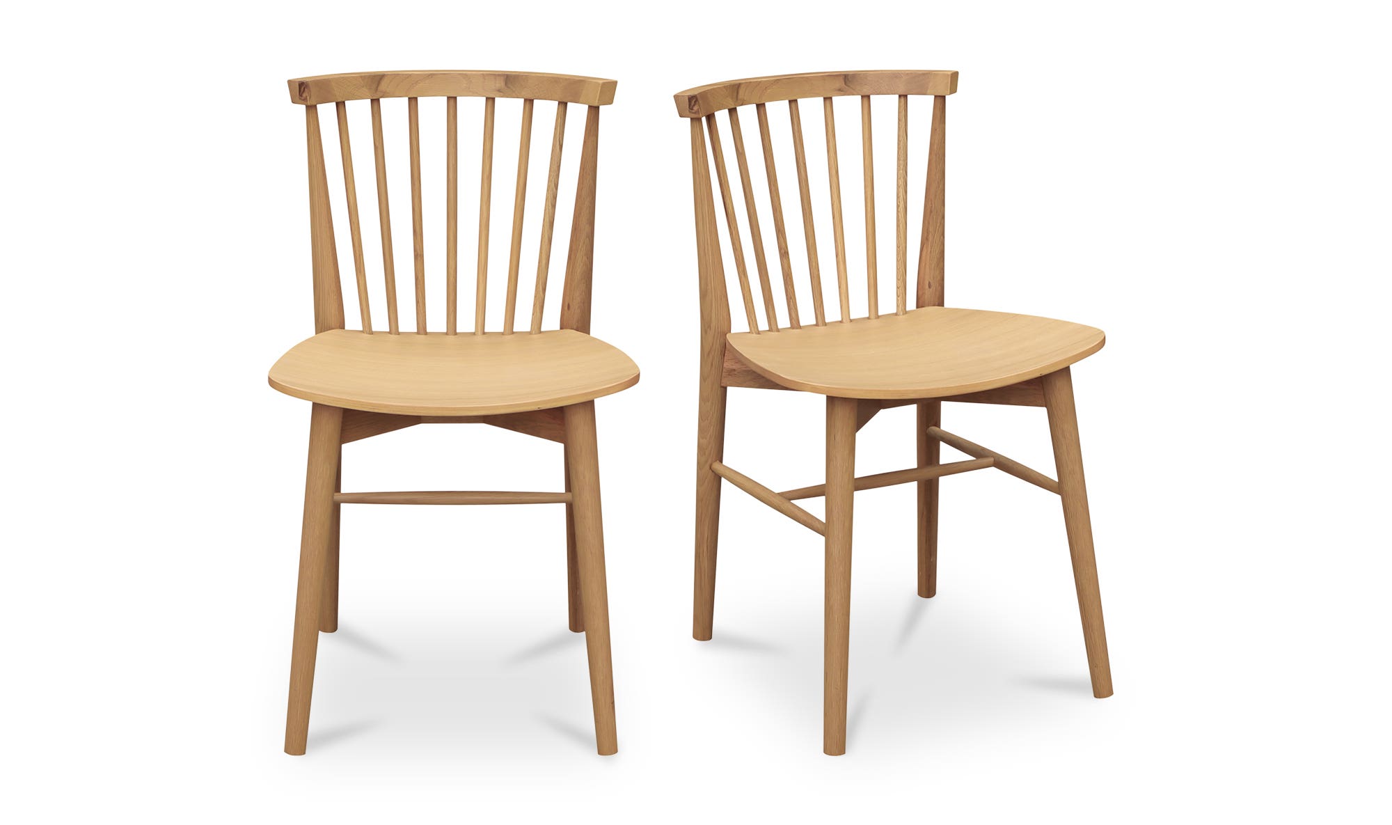 Moe’s Home Marley Dining Chair Oak-Set of Two