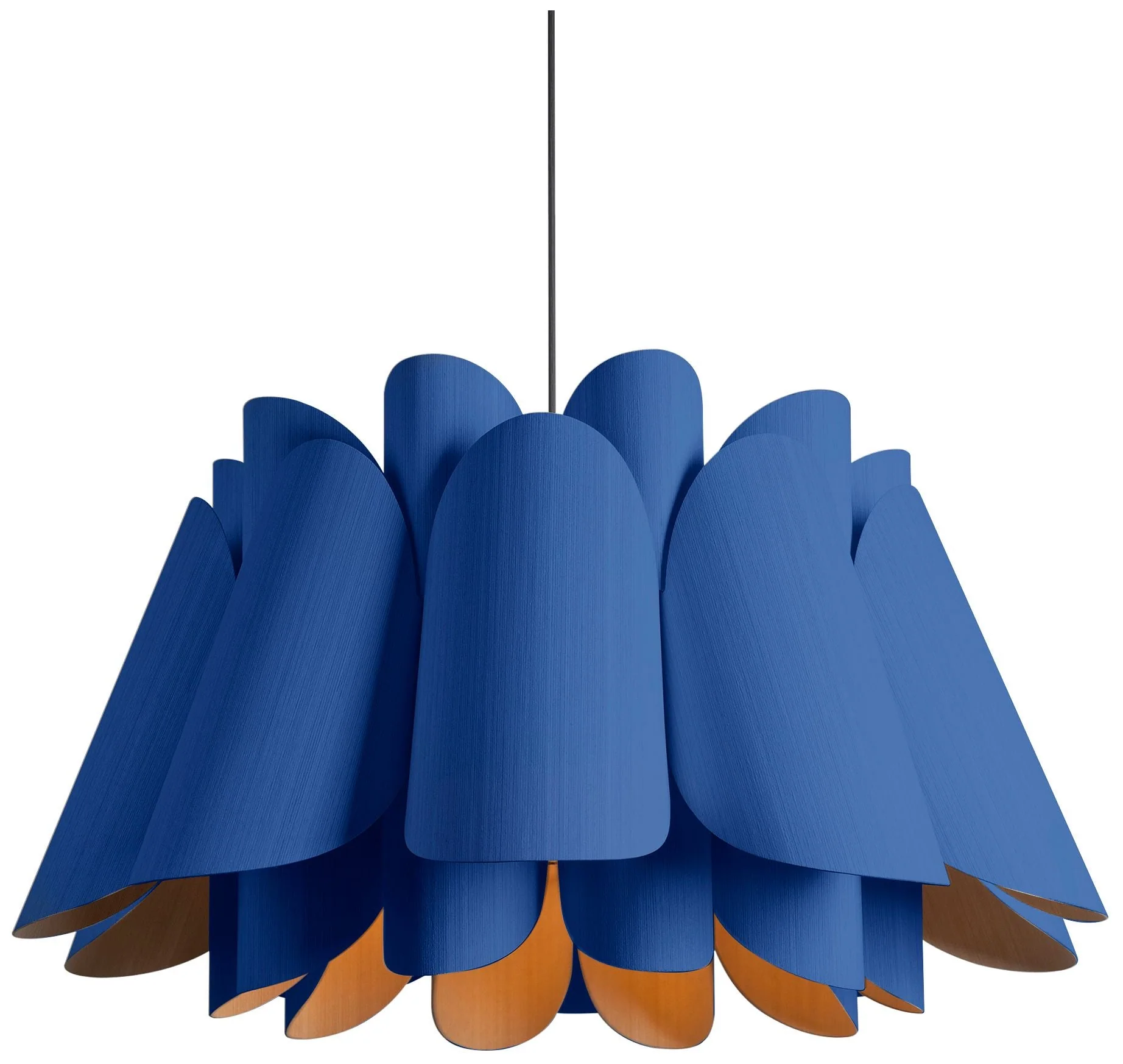 Federica Pendant WEP Light Collection - Black Finish - Blue Shade - Image 1