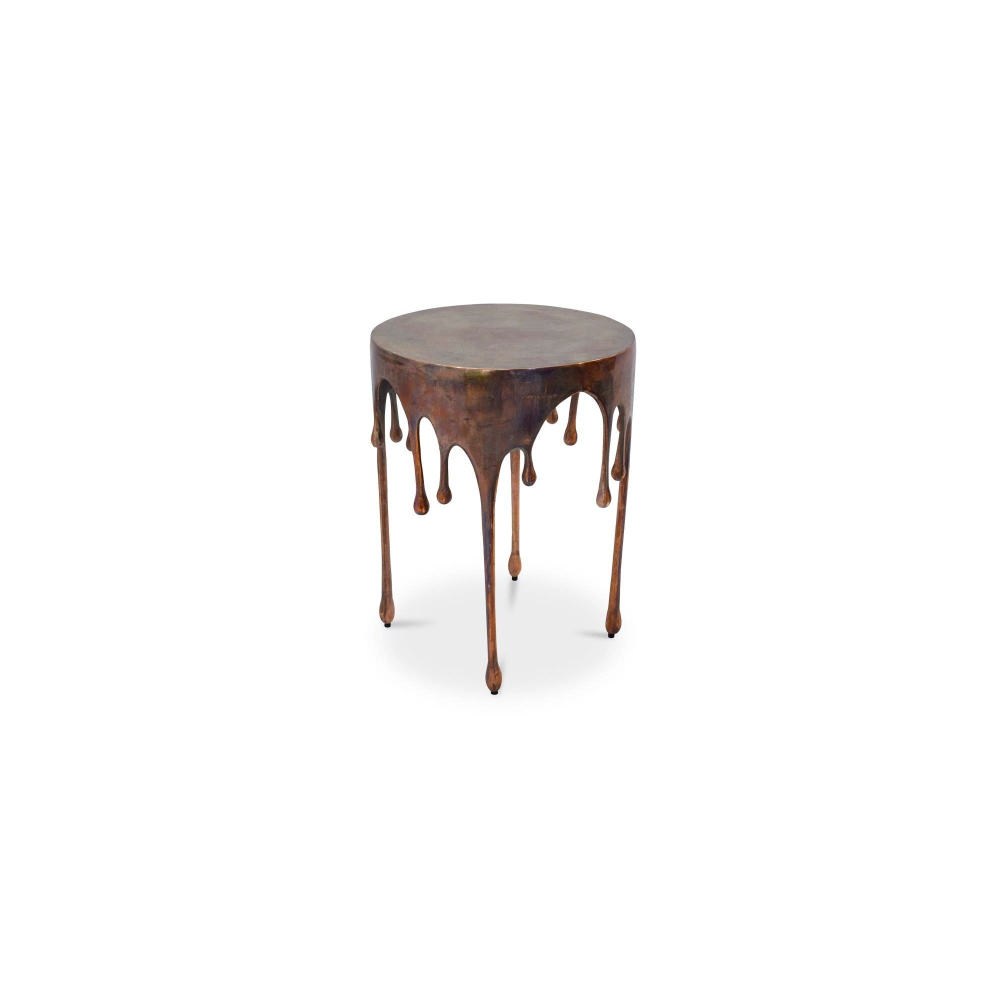 Moe's Home Collection Copperworks Antique Copper Accent Table - Image 1