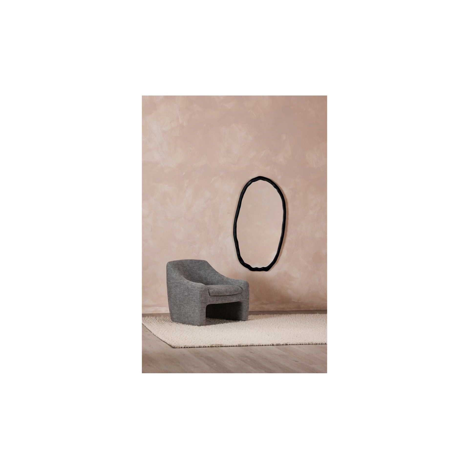 Moe's Home Foundry Oval Mirror Black - Image 2