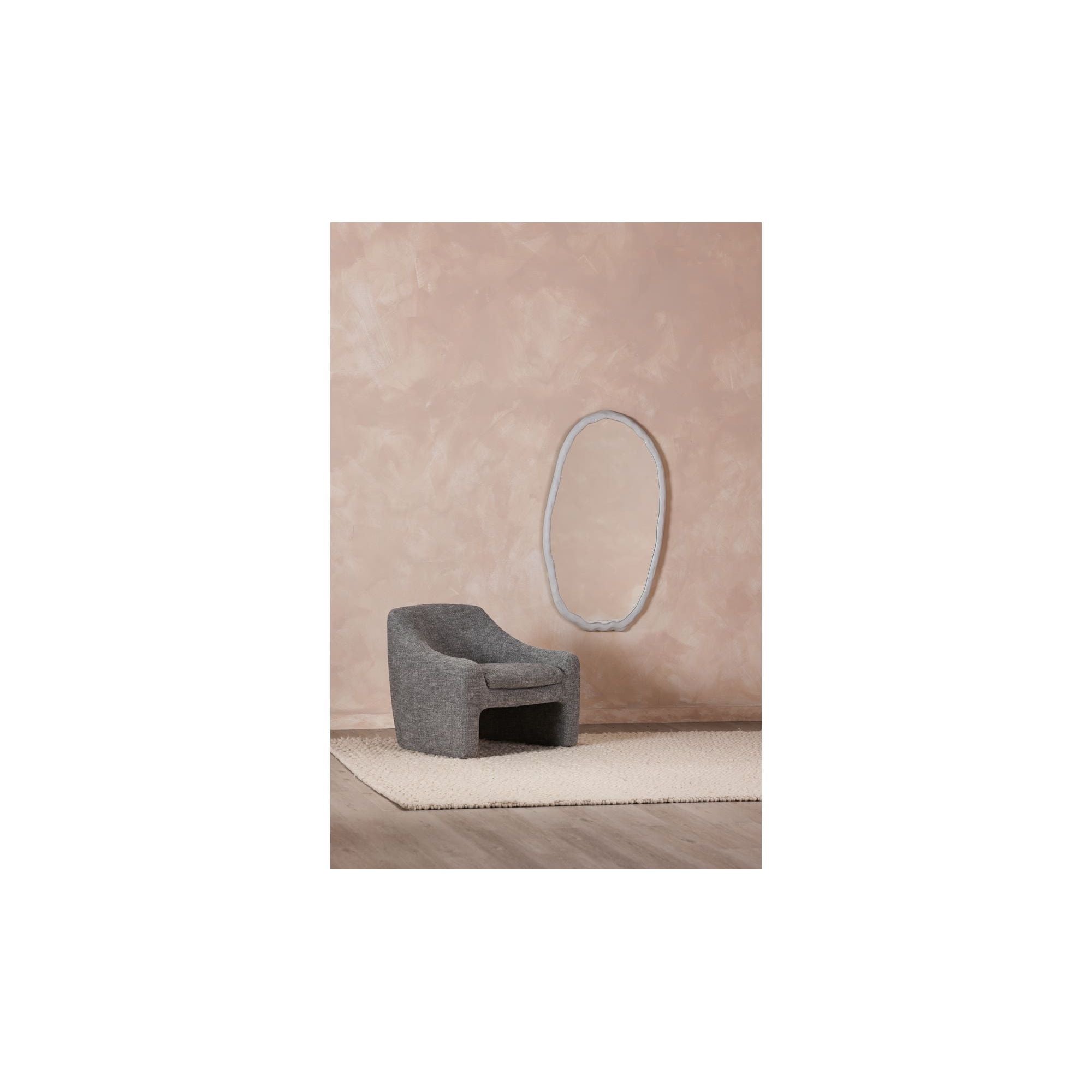 Moe's Home Foundry Oval Mirror White - Image 3
