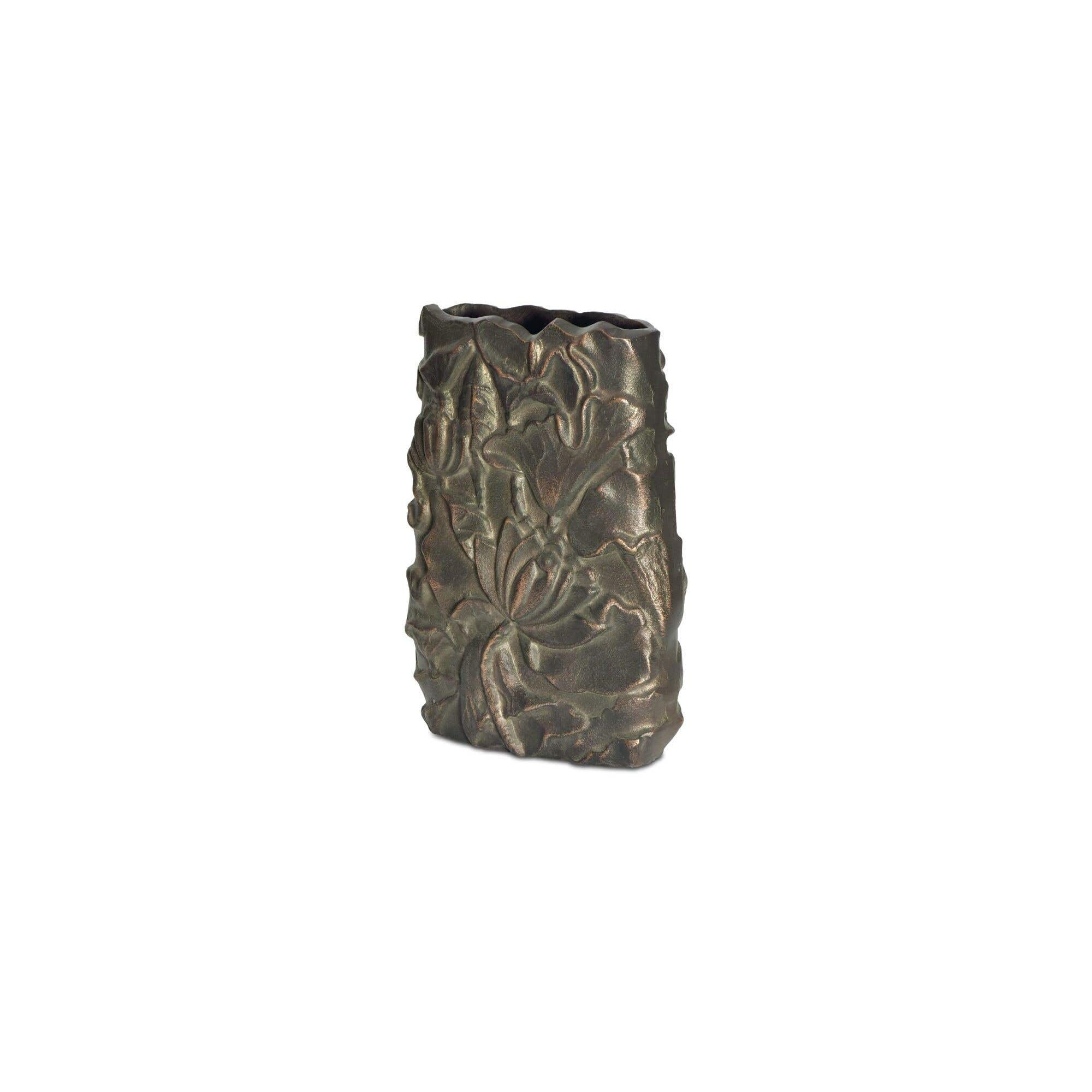 Moe's Home Sabine Cast Aluminum Vase Antique Brass - Image 3