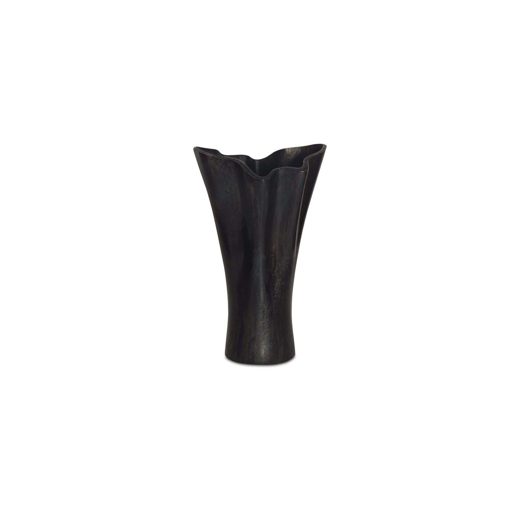 Moe's Home Yeri Cast Aluminum Vase Black - Image 1