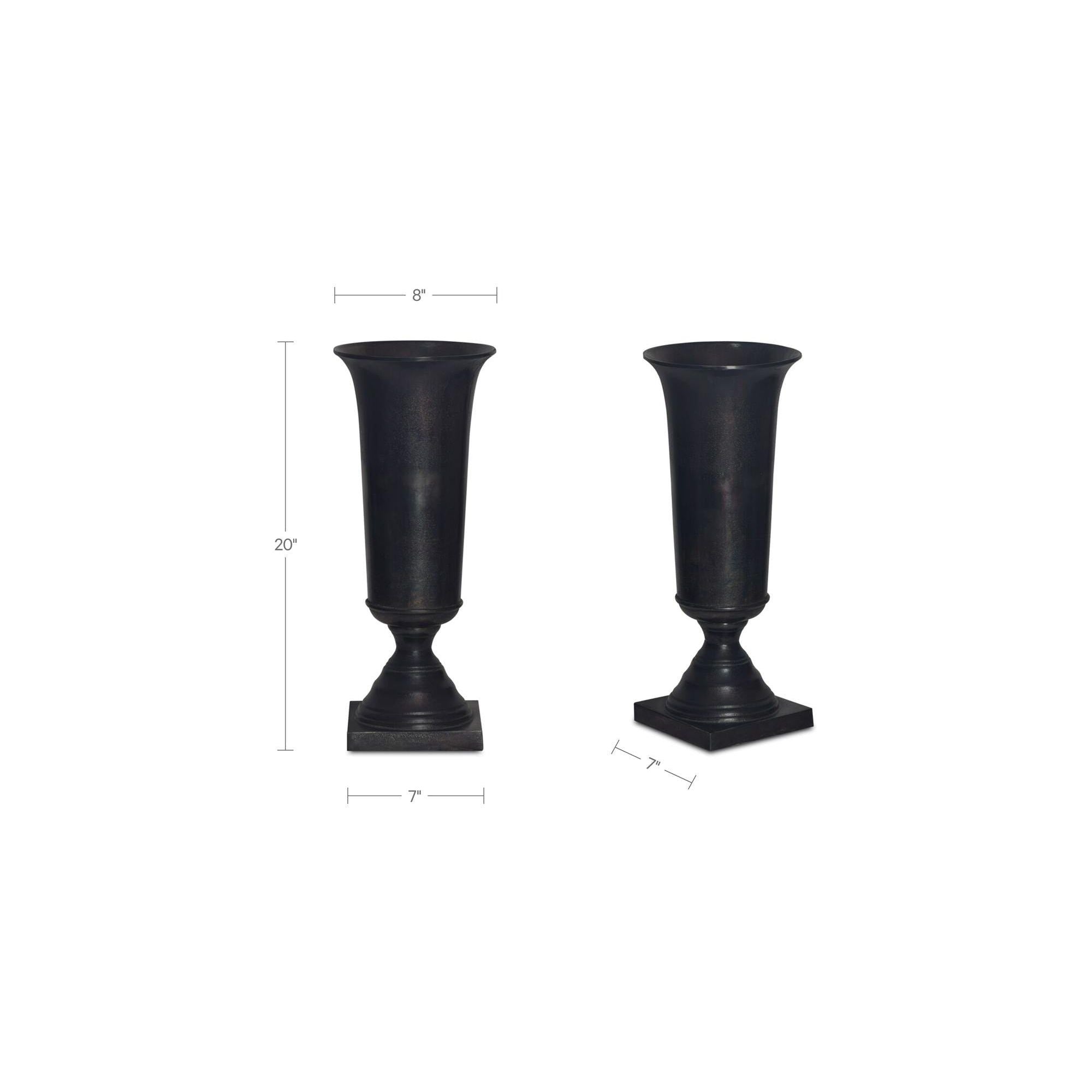 Moe's Home Cassia Cast Aluminum Vase Black - Image 3