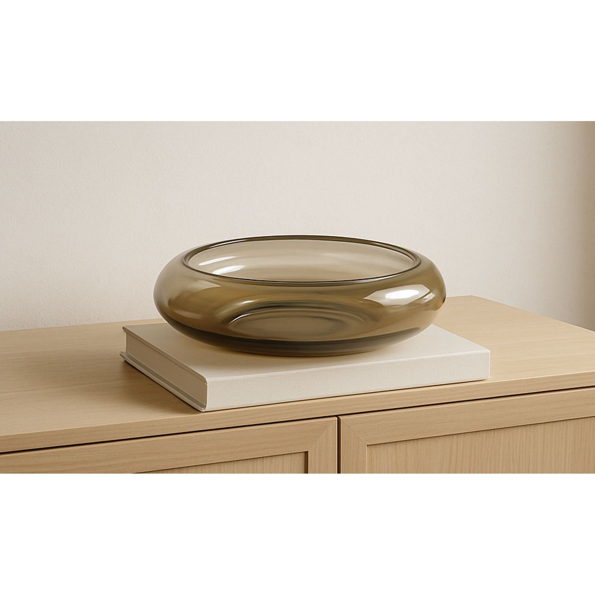 Moe's Home Polene Glass Bowl Large Smoky Brown - Image 2
