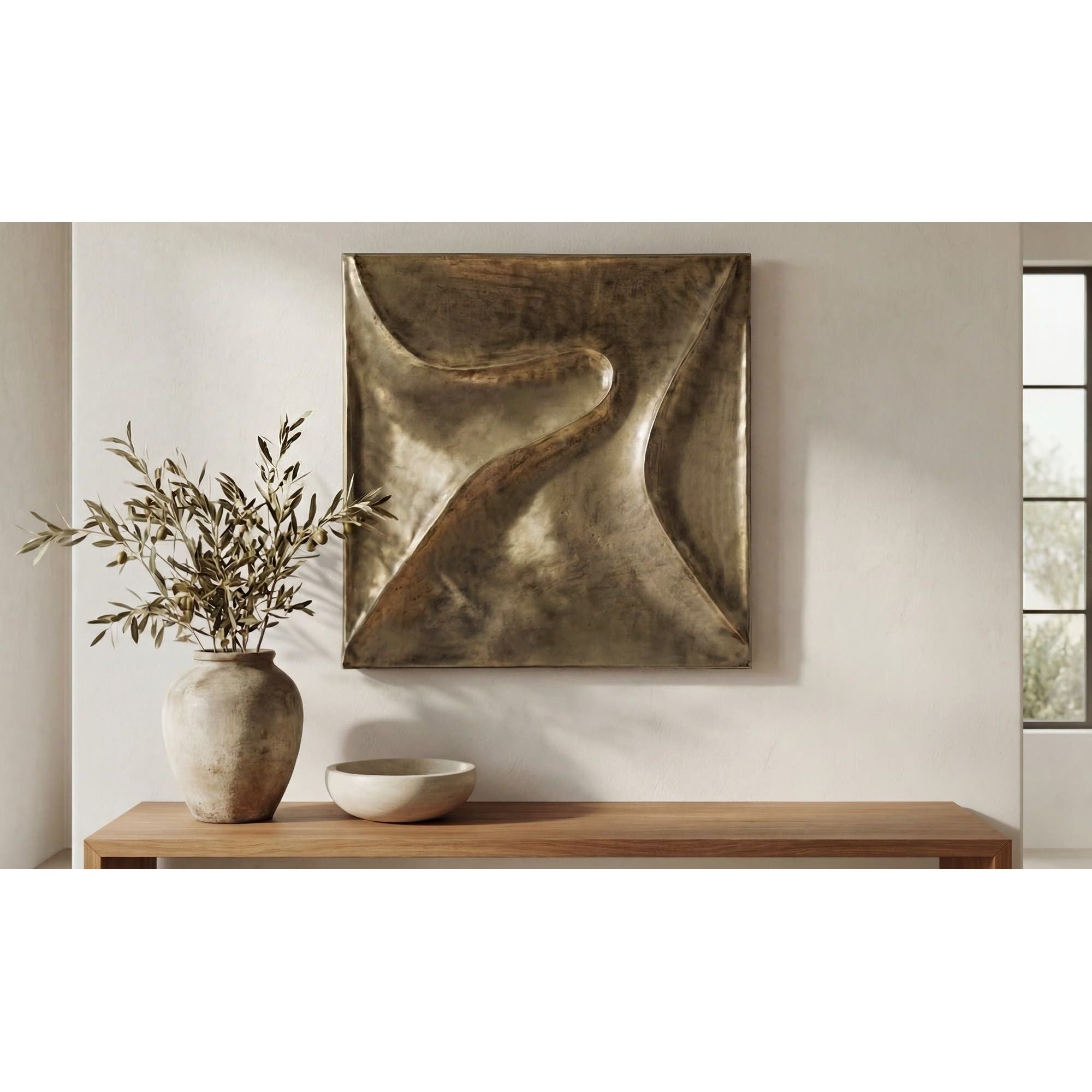 Moe’s Home Bode Wall Sculpture Aged Brass