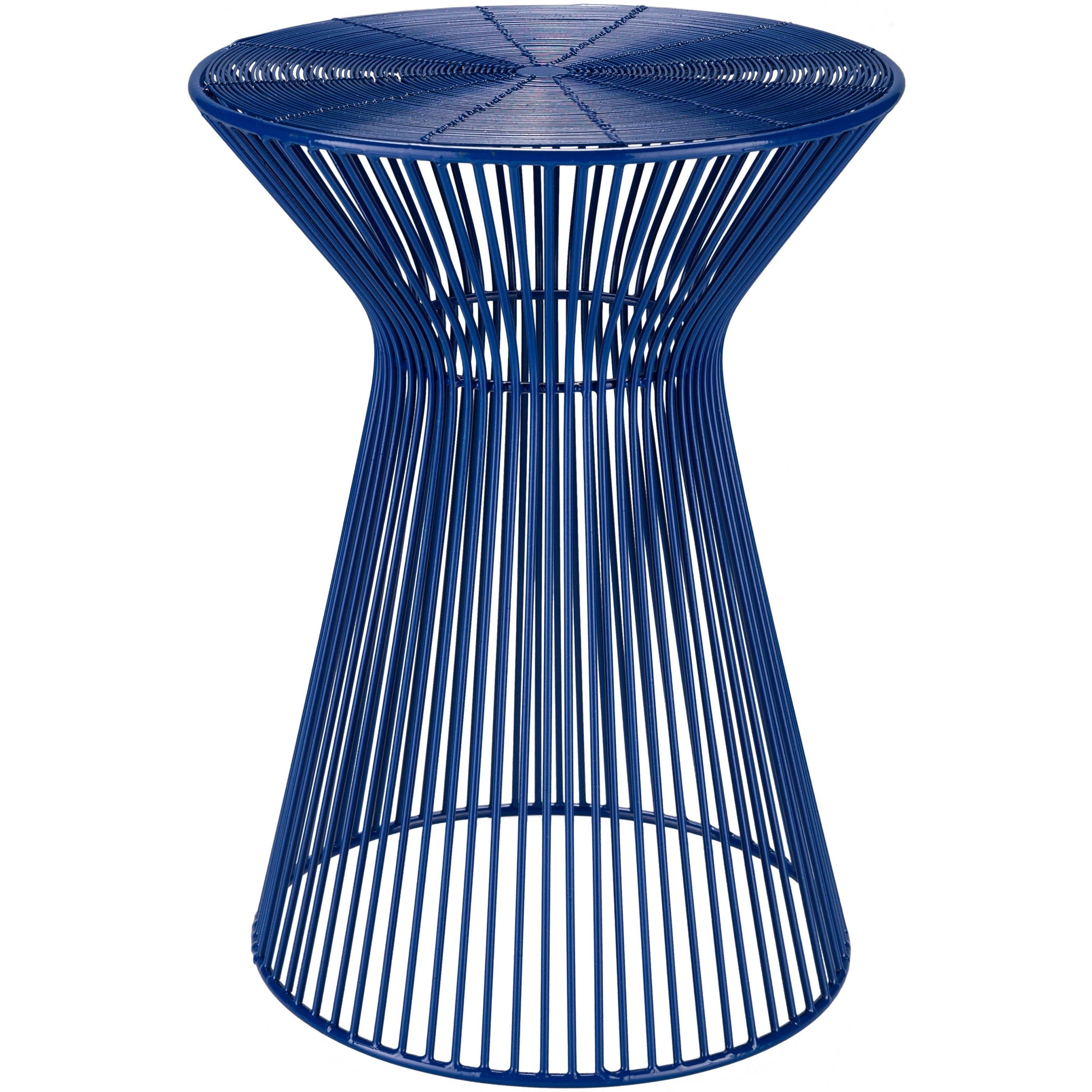 Surya Fife Modern Royal Blue Metal Round Accent Side Table FIFE-102 - Image 2