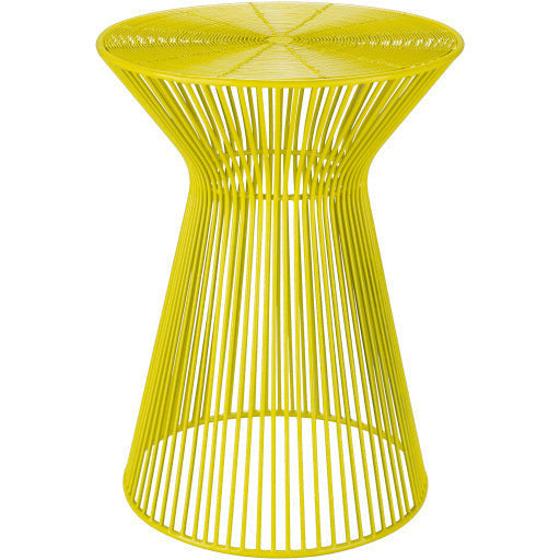 Surya Fife Modern Bright Yellow Metal Round Accent Side Table FIFE-104 - Image 2