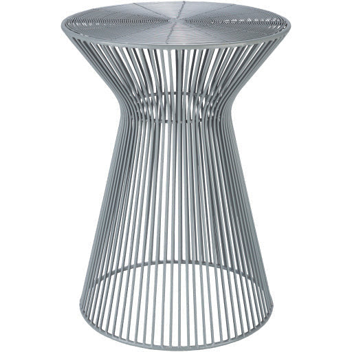 Surya Fife Modern Gray Metal Round Accent Side Table FIFE-105 - Image 1