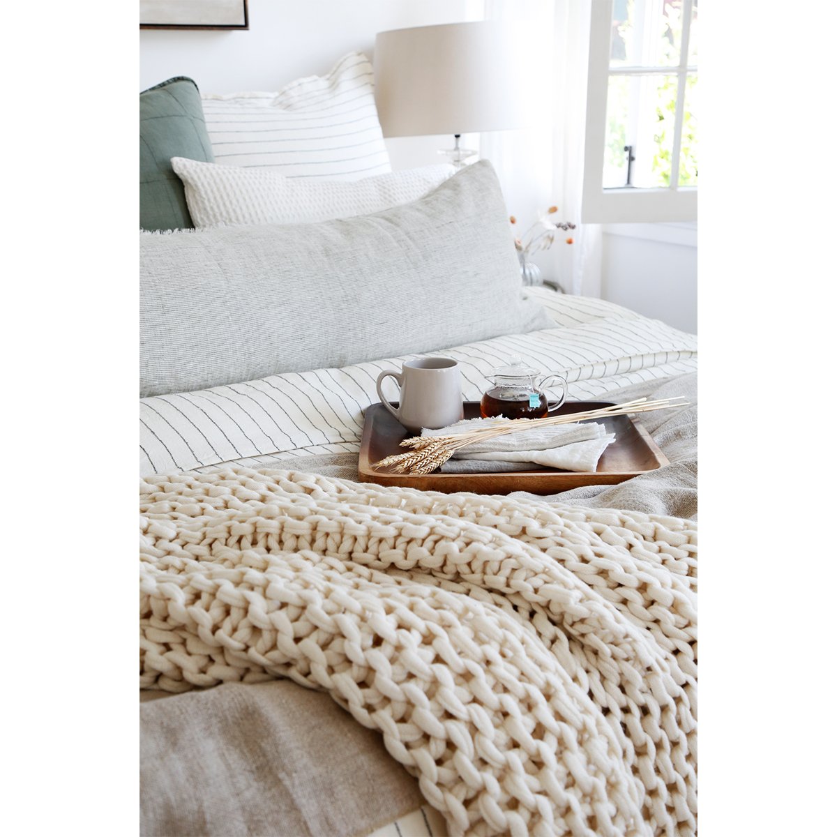 Pom Pom at Home Finn Chunky Hand Knit Throw ~ Available in 2 Colors