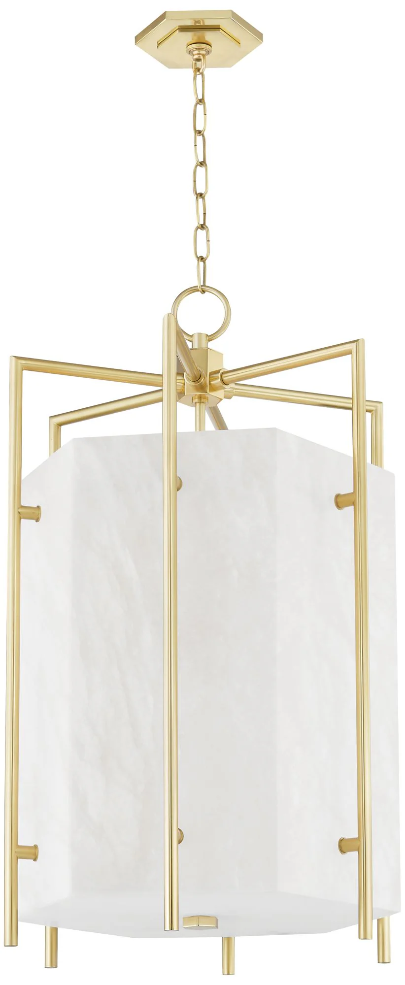 Flatbush 6 Light Lg Pendant Aged Brass - Image 1