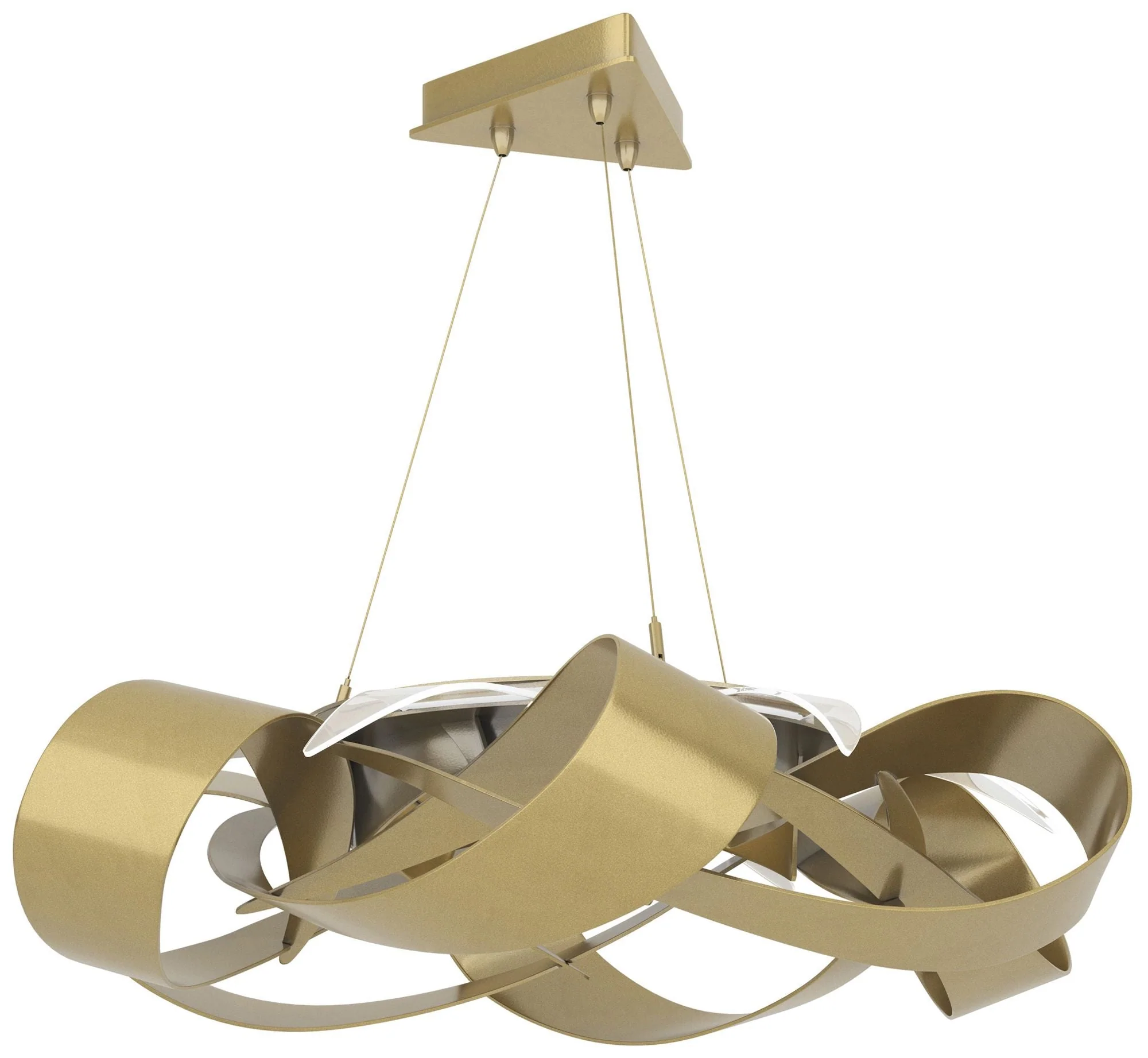 Flux Large LED Pendant - Modern Brass - Image 1