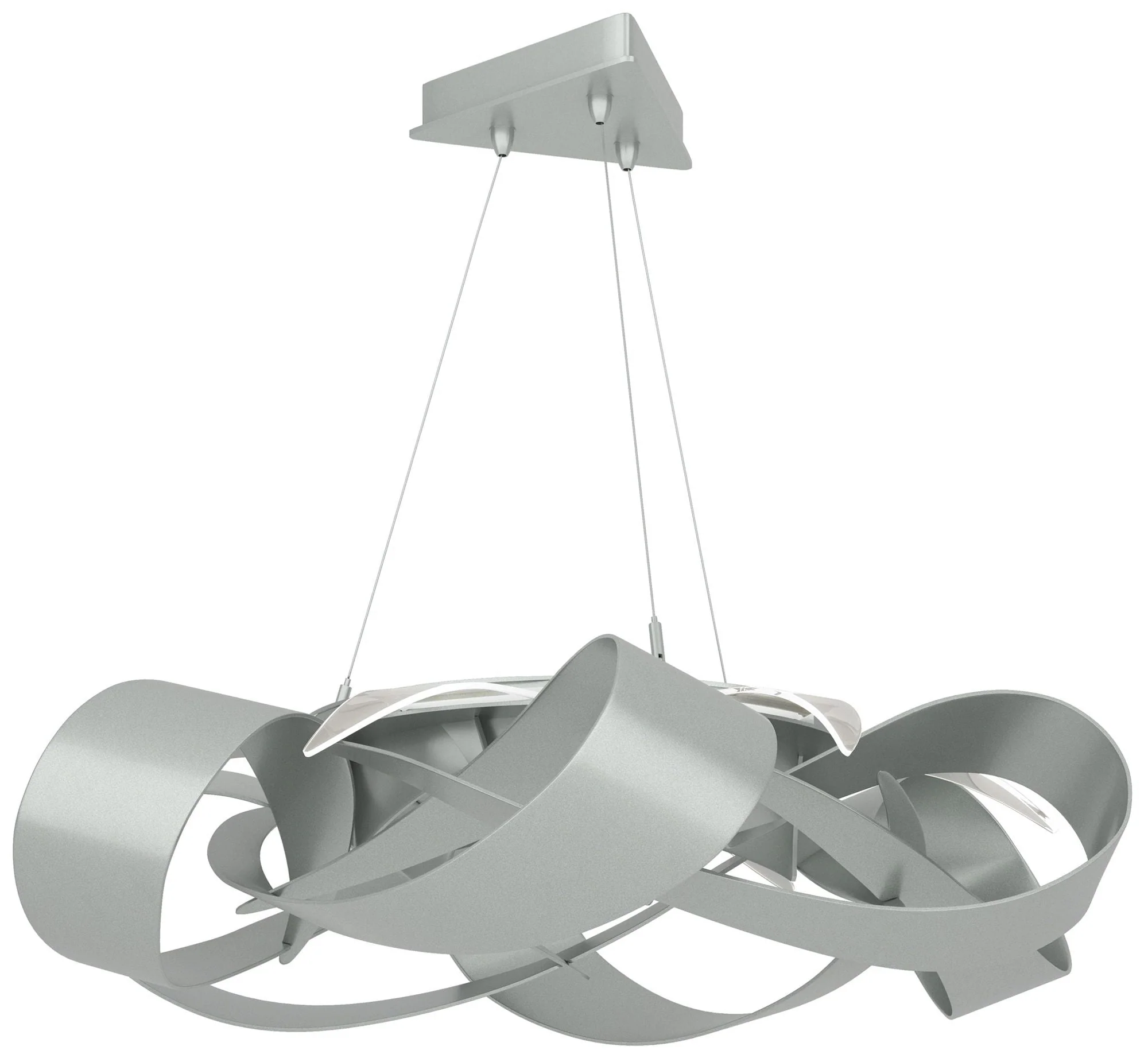 Flux Large LED Pendant - Vintage Platinum Finish - Standard Height - Image 1