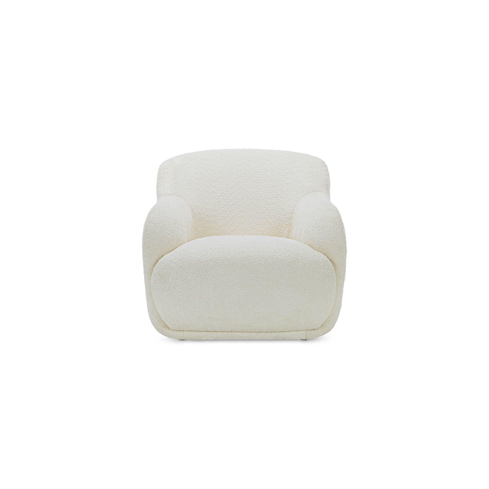 Moe's Home Collection Stevie Cream Lounge Chair - Image 1