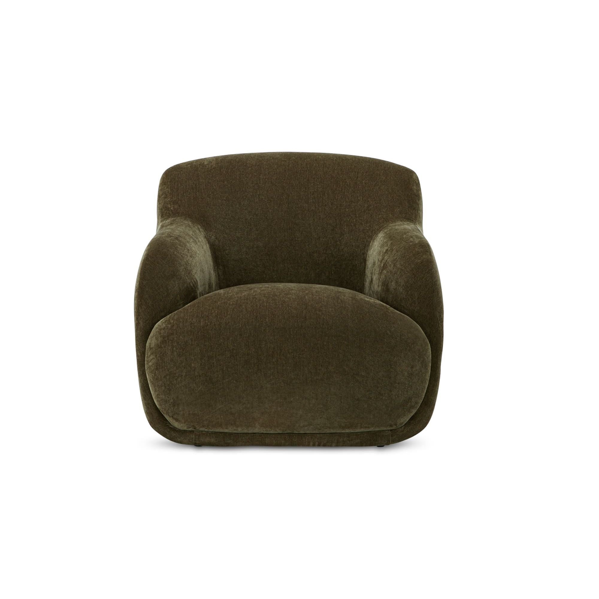 Moe's Home Collection Stevie Cedar Green Lounge Chair Cedar - Image 1