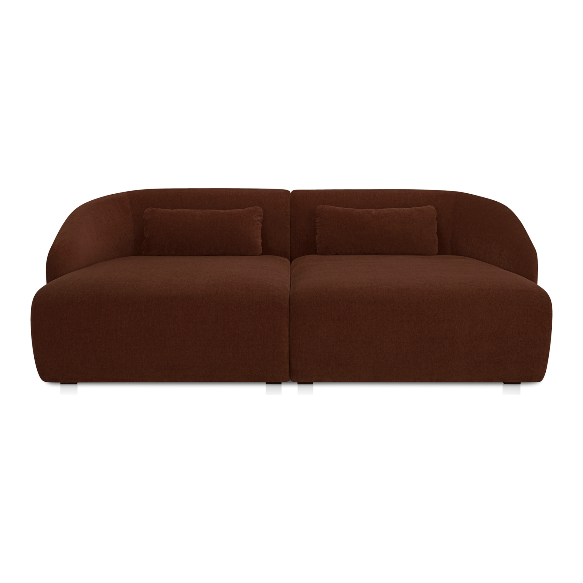 Moe’s Home Collection Amelia Chestnut Double Chaise Modular Sectional - Image 2