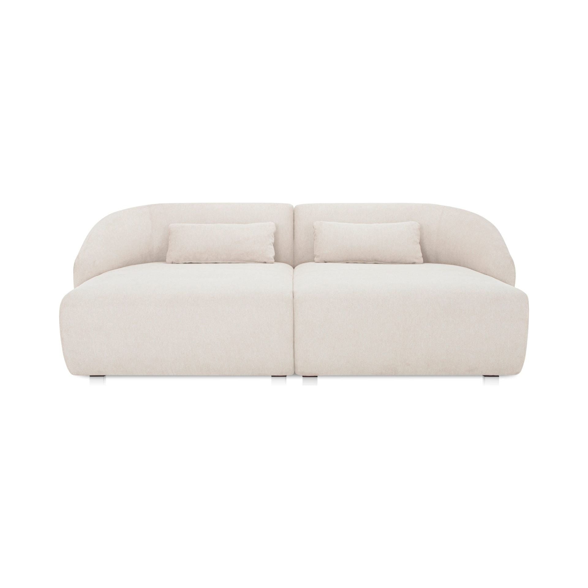 Moe’s Home Collection Amelia Warm White Double Chaise Modular Sectional - Image 2