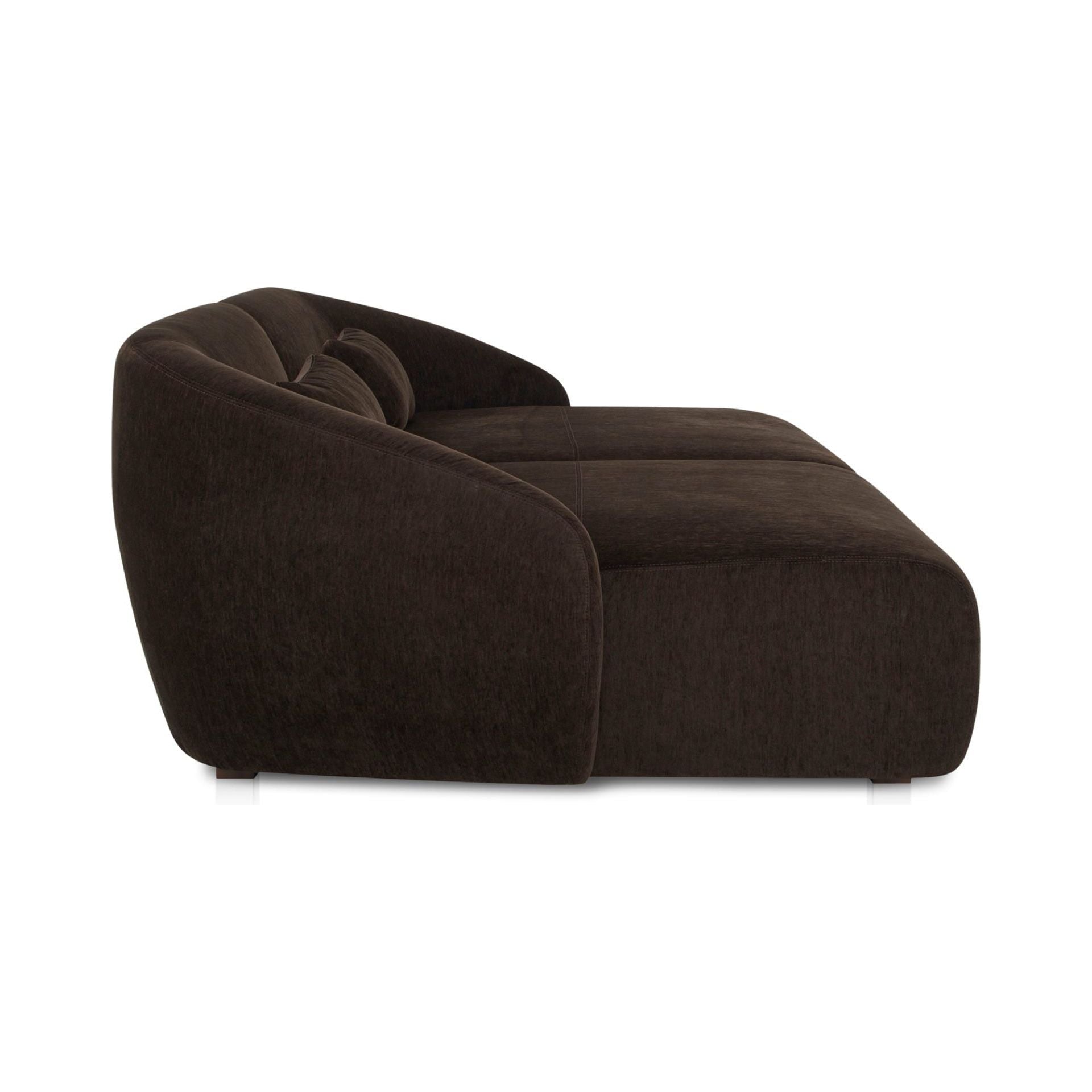 Moe’s Home Collection Amelia Espresso Double Chaise Modular Sectional - Image 3