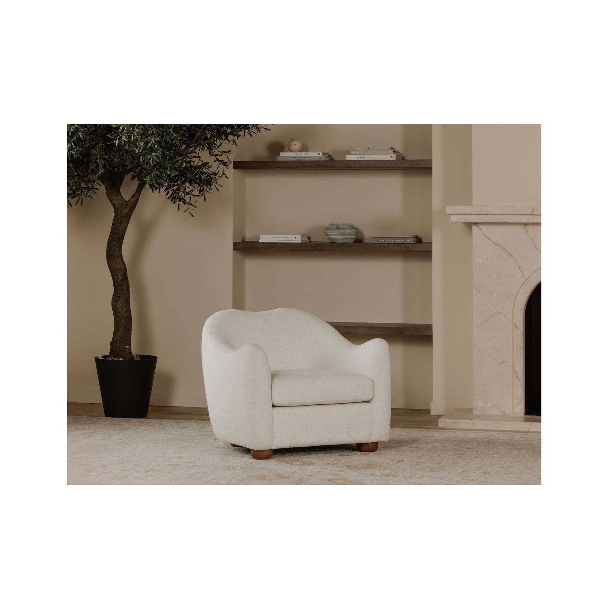 Moe’s Home Collection Bria Oatmeal Accent Chair