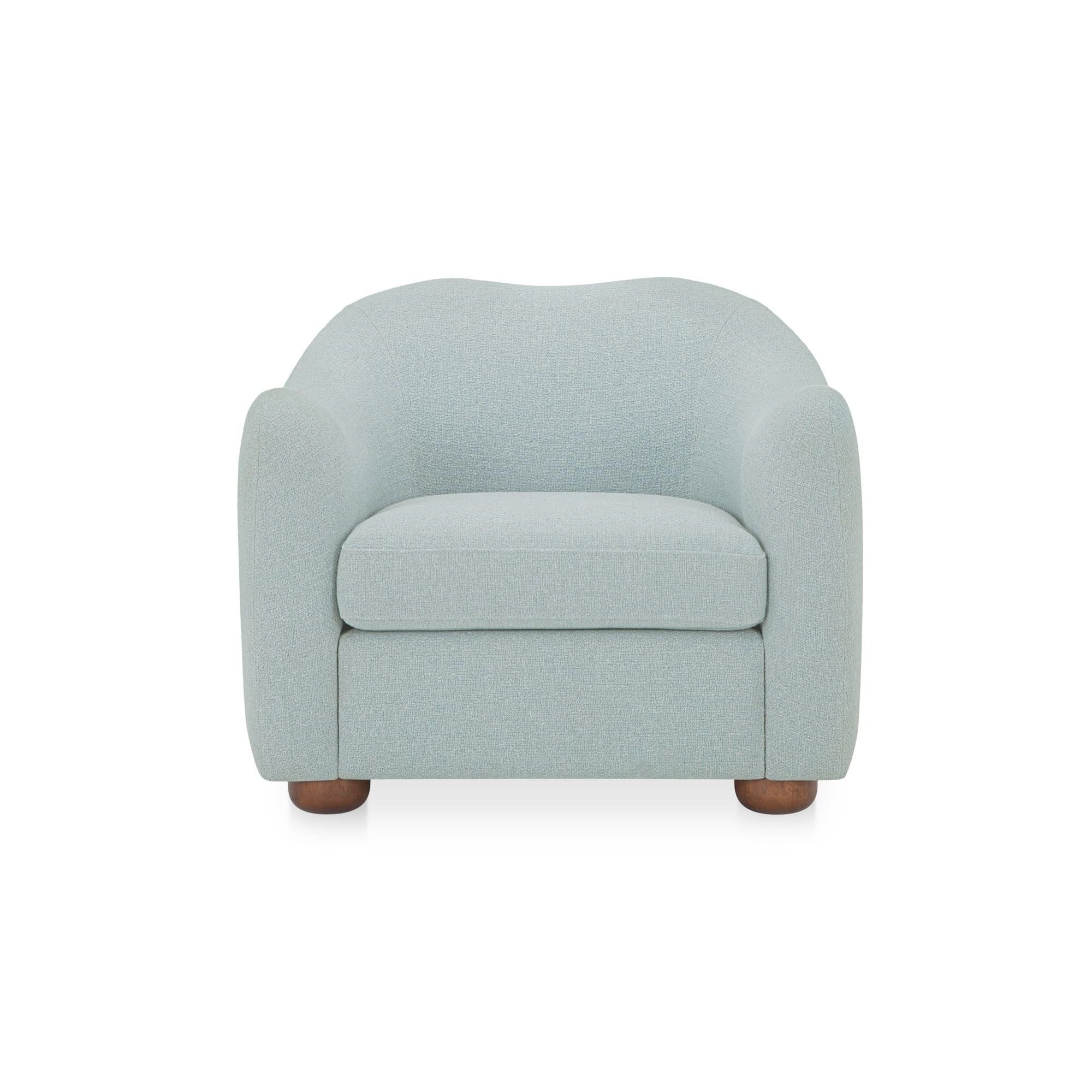 Moe's Home Collection Bria Light Blue Accent Chair - Image 2