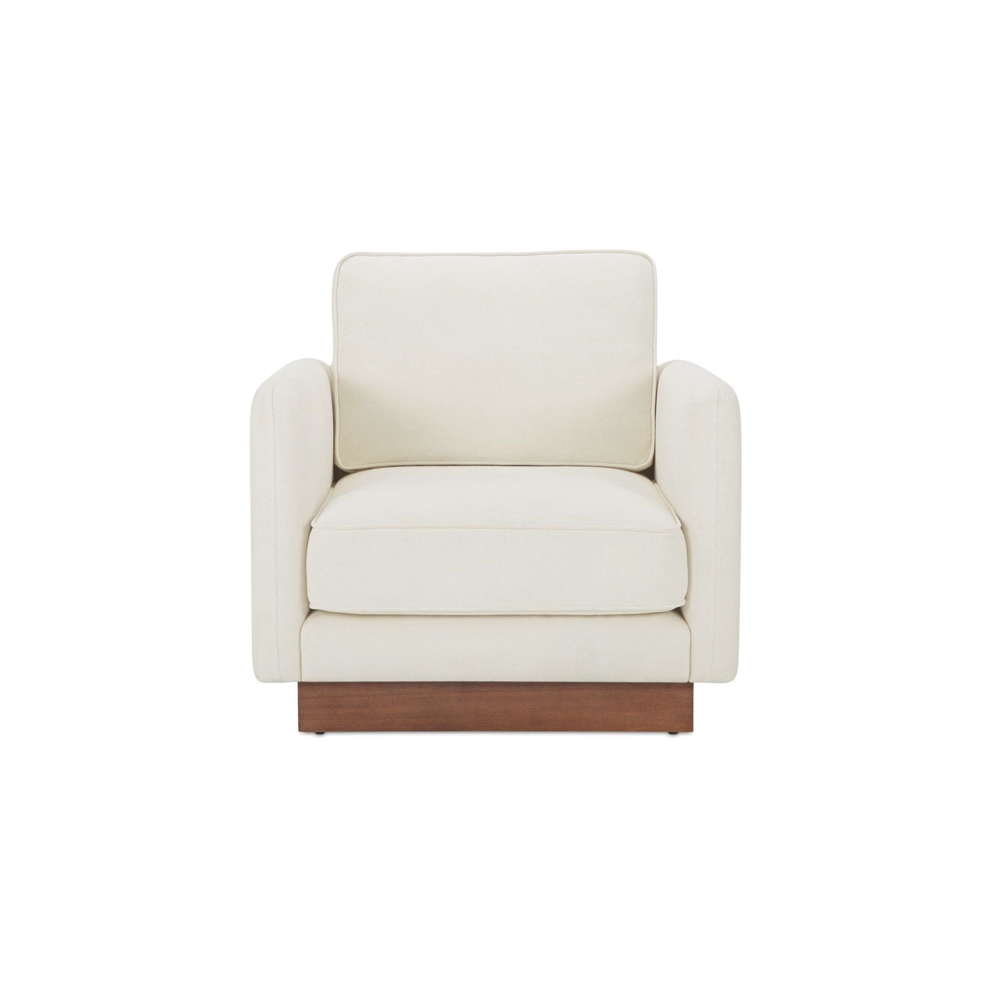Moe's Home Collection Vernon White Accent Chair - Image 1
