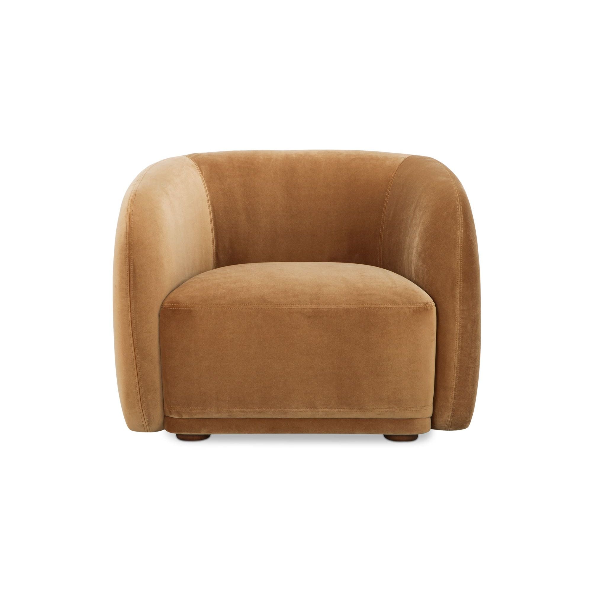 Moe's Home Collection Faye Tan Faux Mohair Accent Chair - Image 1