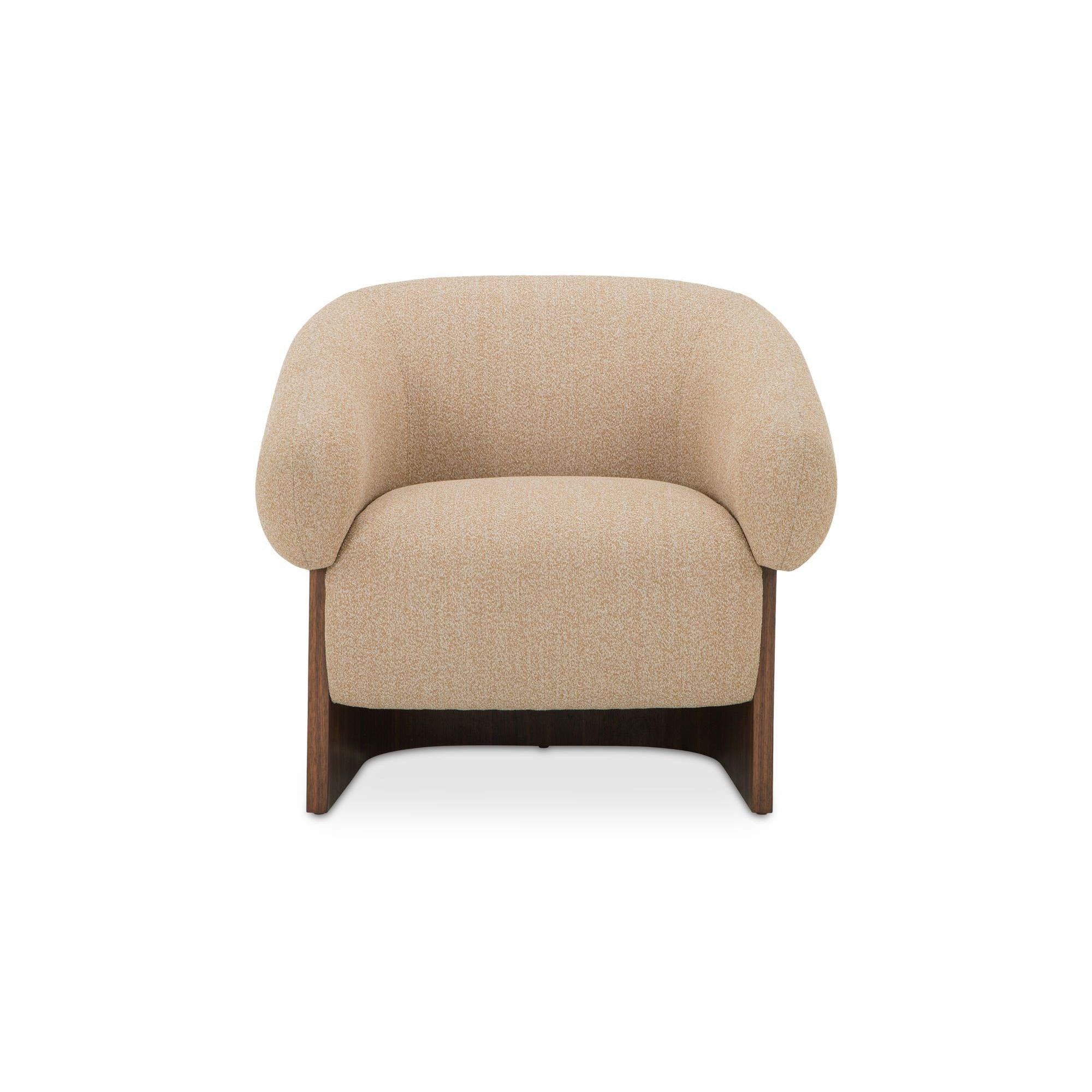 Moe's Home Collection Otto Flecked Tan Boucle Accent Chair - Image 2