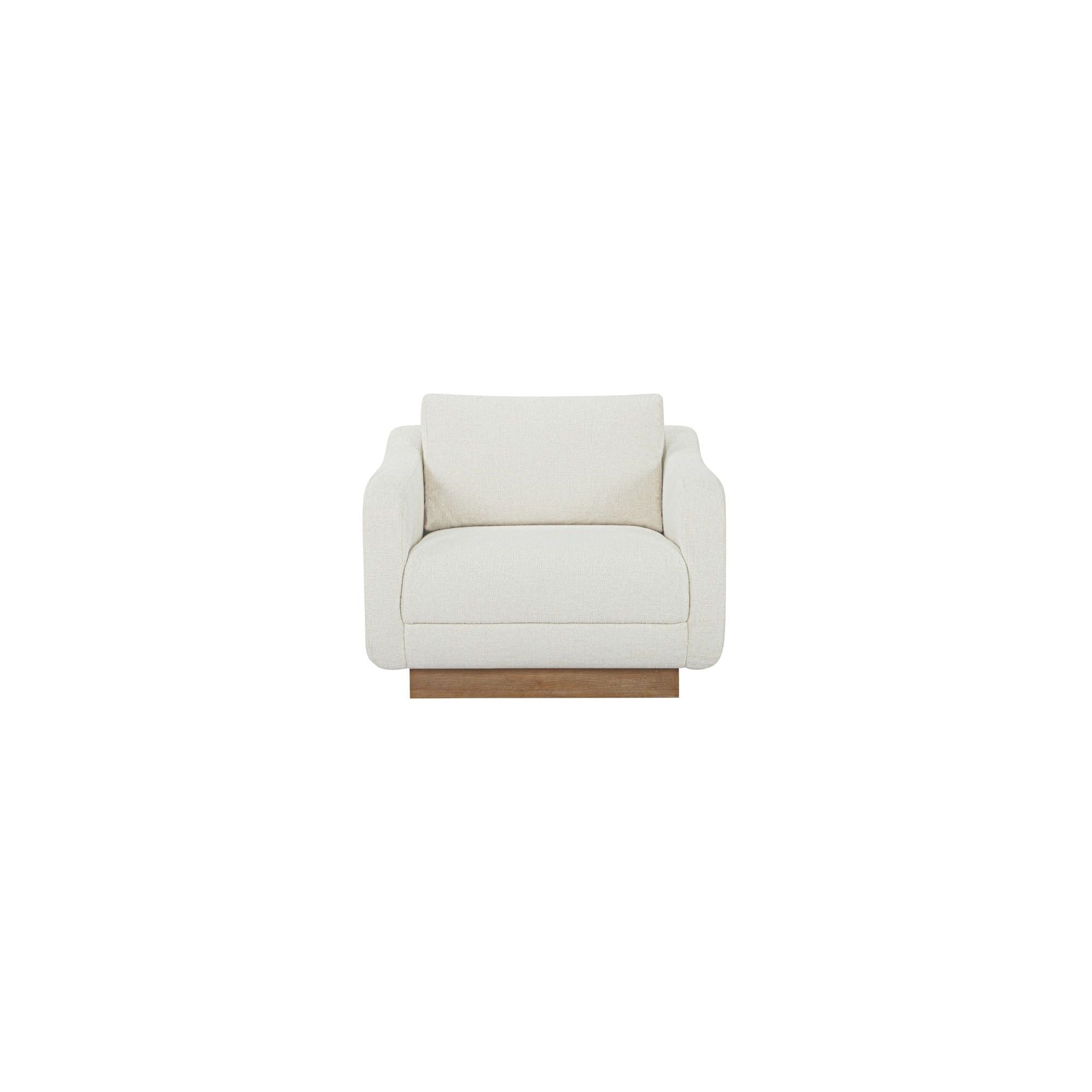 Moe's Home Collection Keane Cream Lounge Chair - Image 1