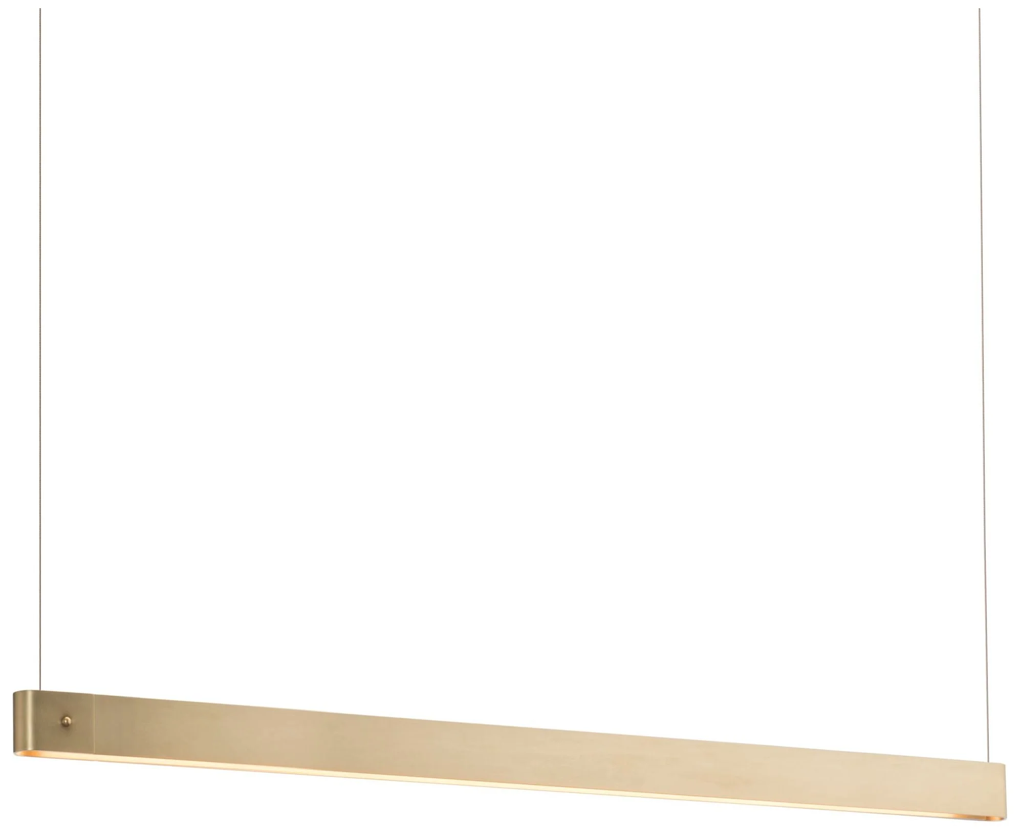 Fold 44" Wide Modern Brass LED Pendant - Image 1