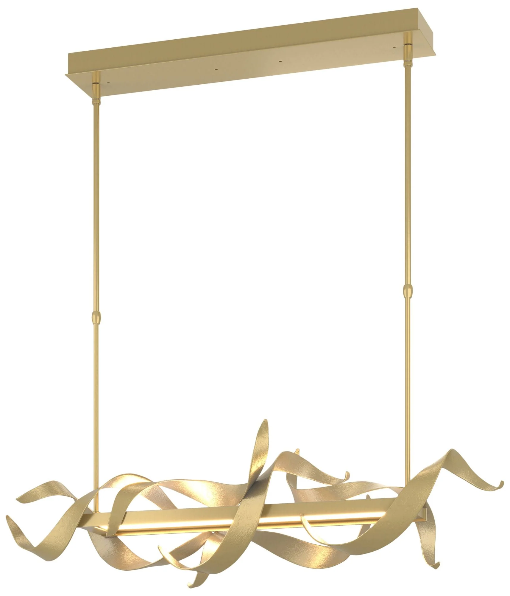 Folio 37 3/4" Wide Brass LED Linear Pendant Light - Image 1