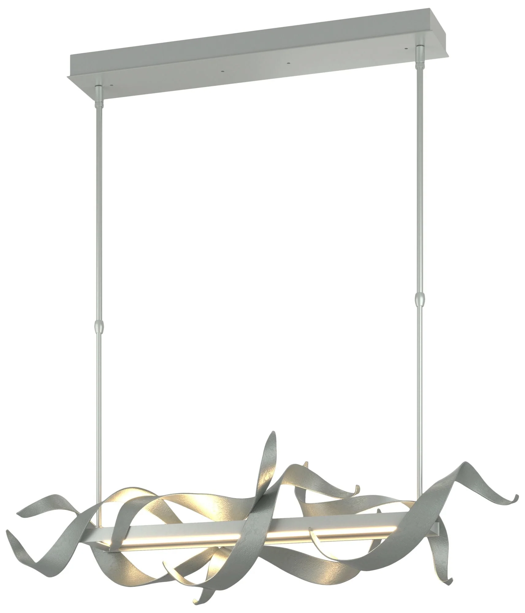 Folio 37 3/4" Wide Vintage Platinum LED Linear Pendant Light - Image 1