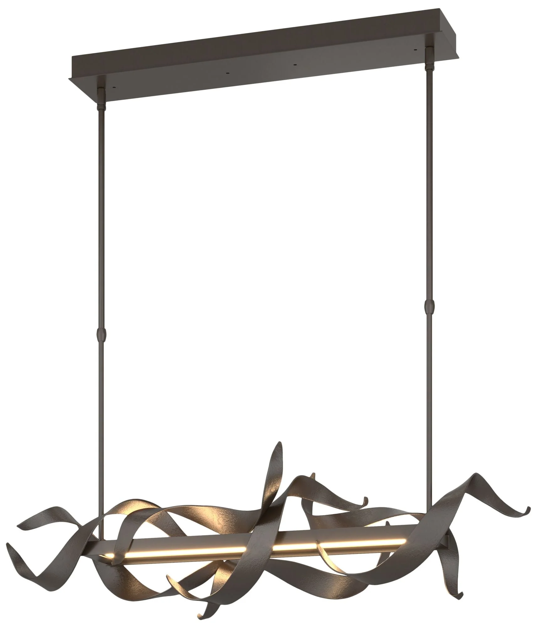 Folio 37 3/4"W Oil-Rubbed Bronze LED Linear Pendant Light - Image 1