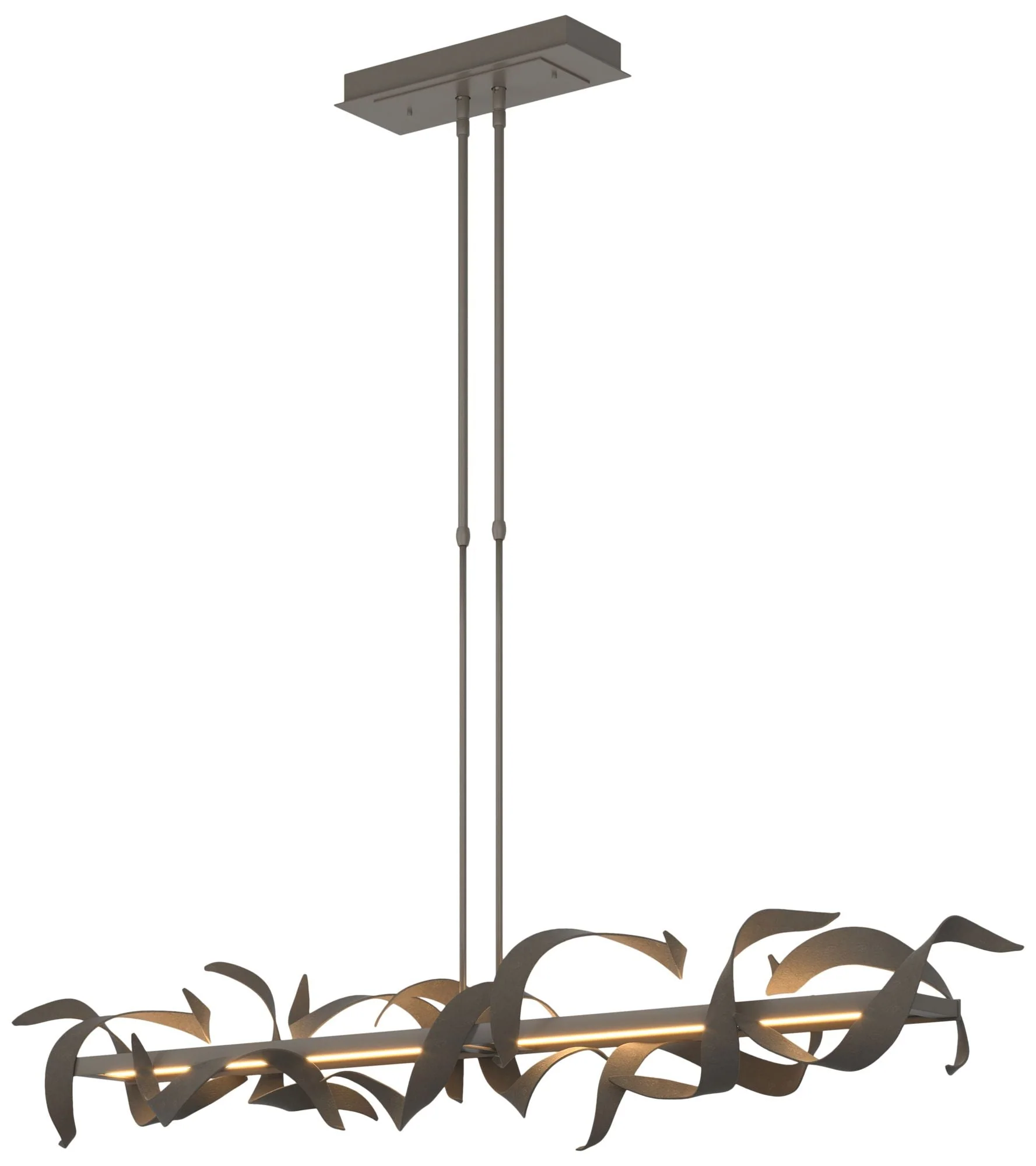 Folio 63.4" Wide Large Dark Smoke LED Pendant - Image 1