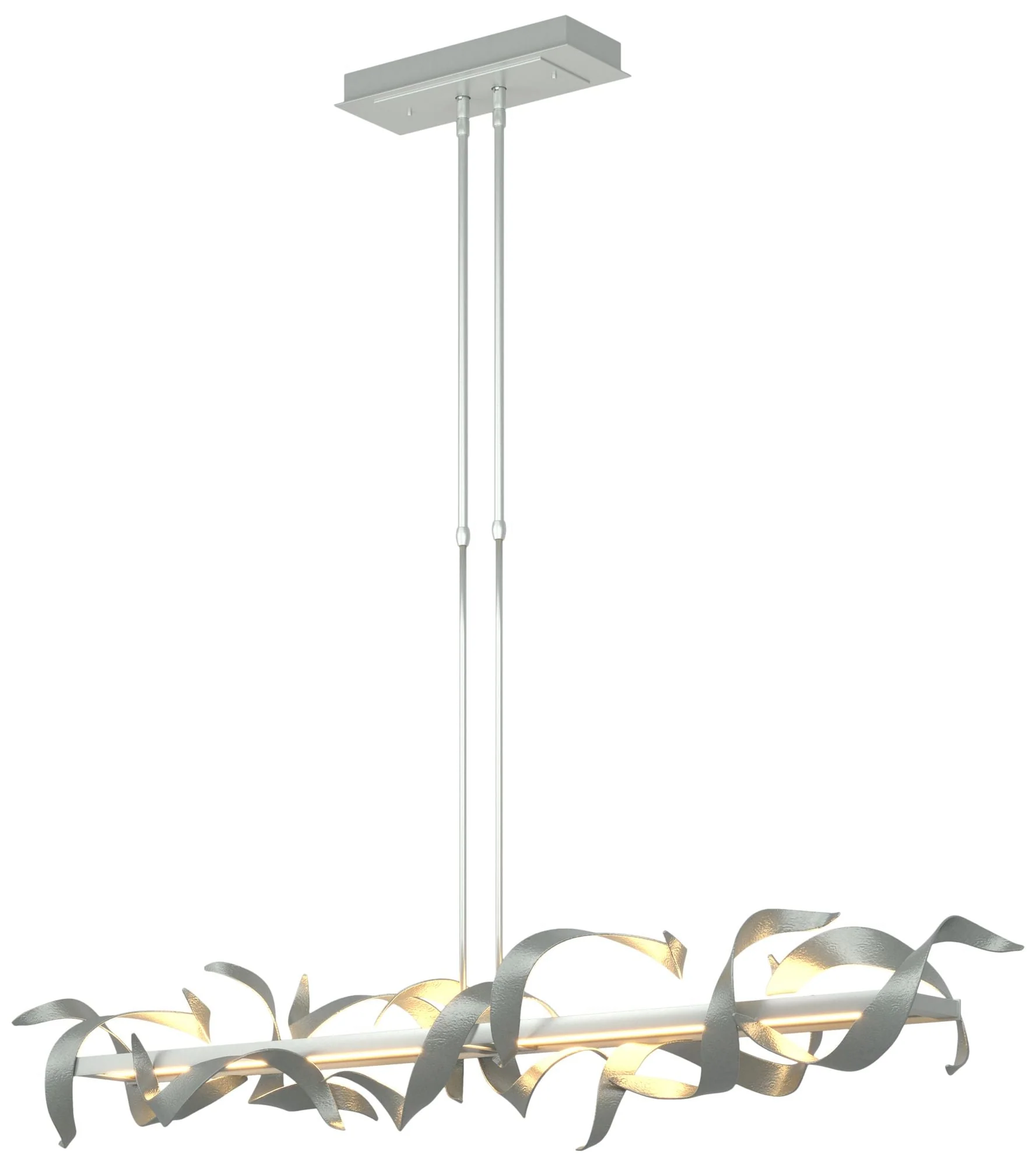 Folio 63 1/2" Wide Vintage Platinum LED Linear Pendant Light - Image 1
