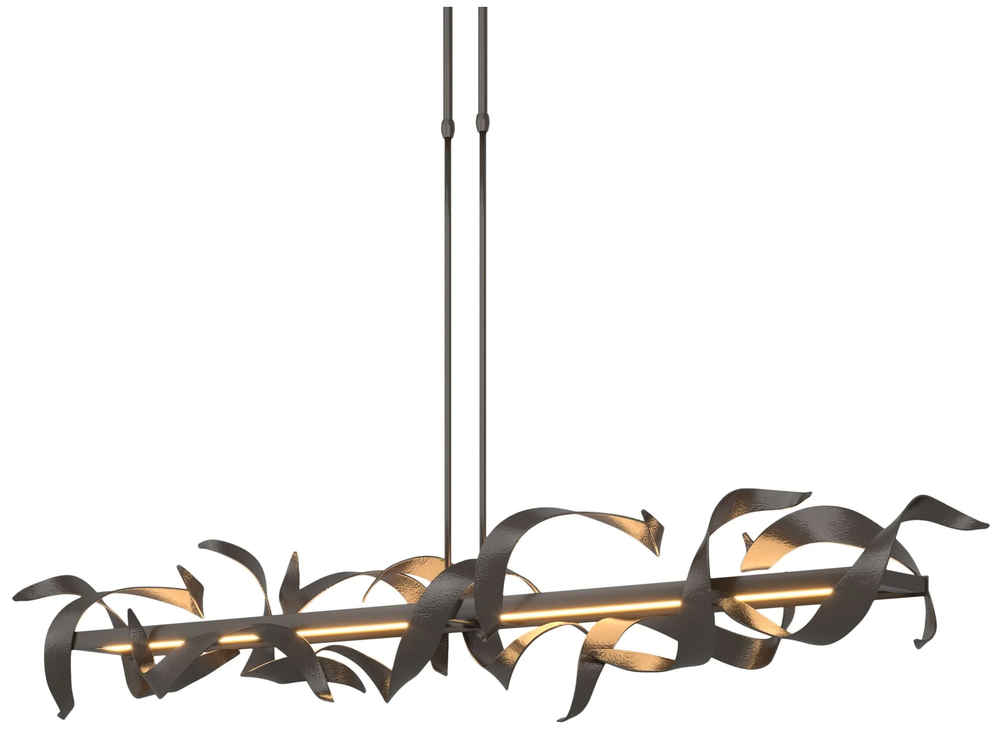 Folio 63 1/2"W Rubbed Bronze Long LED Linear Pendant Light - Image 1