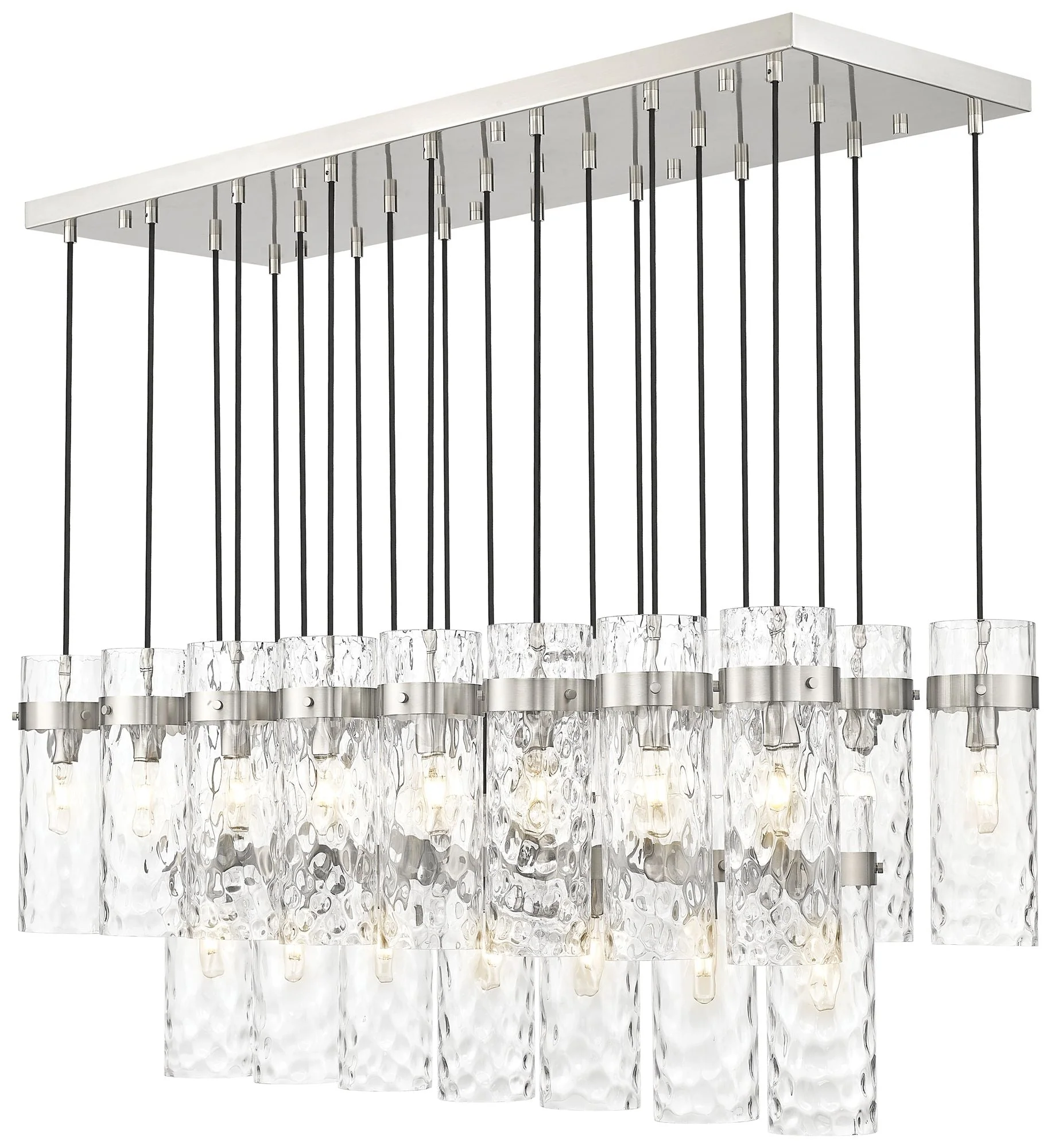 Fontaine by Z-Lite Brushed Nickel 54.5 inch 23 Light Linear Chandelier - Image 1