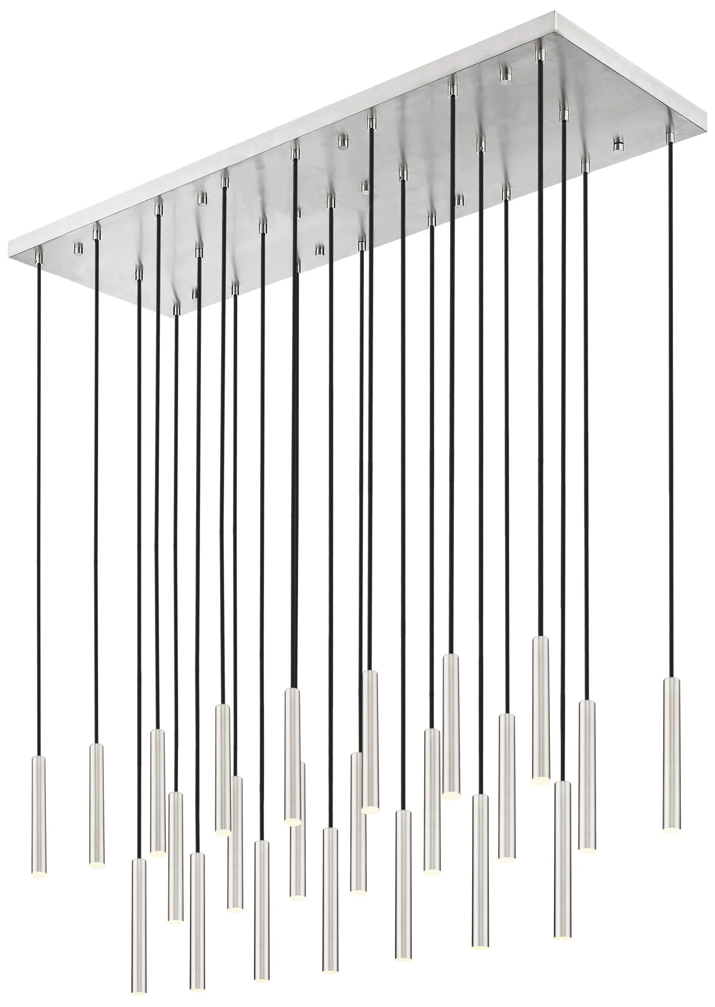 Forest by Z-Lite Brushed Nickel 54 inch 23 Light Linear LED Chandelier - Image 1